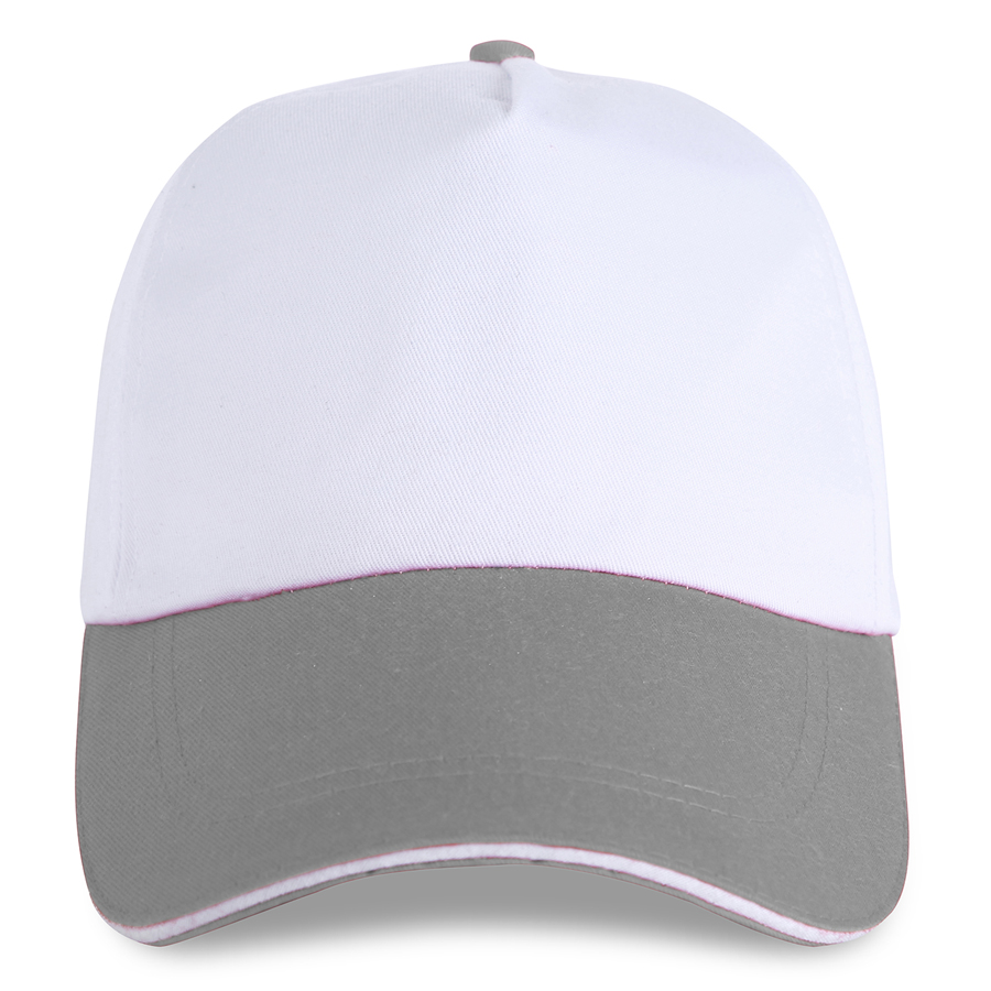 Stock 2-Tone Poly Cotton 5 Panel Cap, Hook-And-Loop Fastener 17