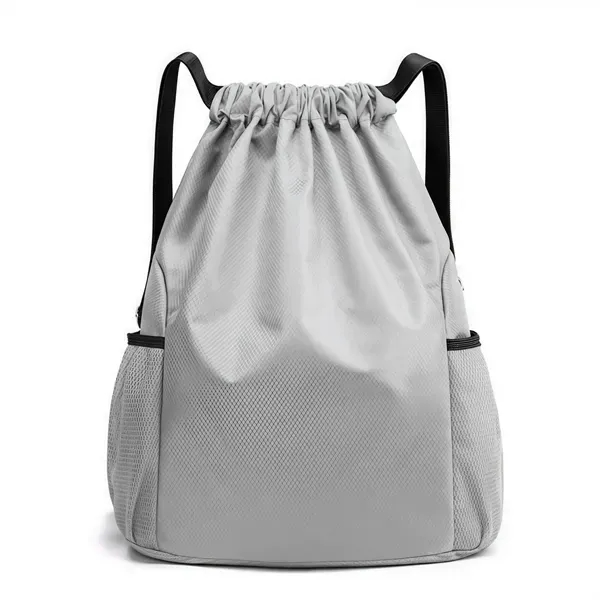 Lightweight Drawstring Backpack with Pockets Organization 16