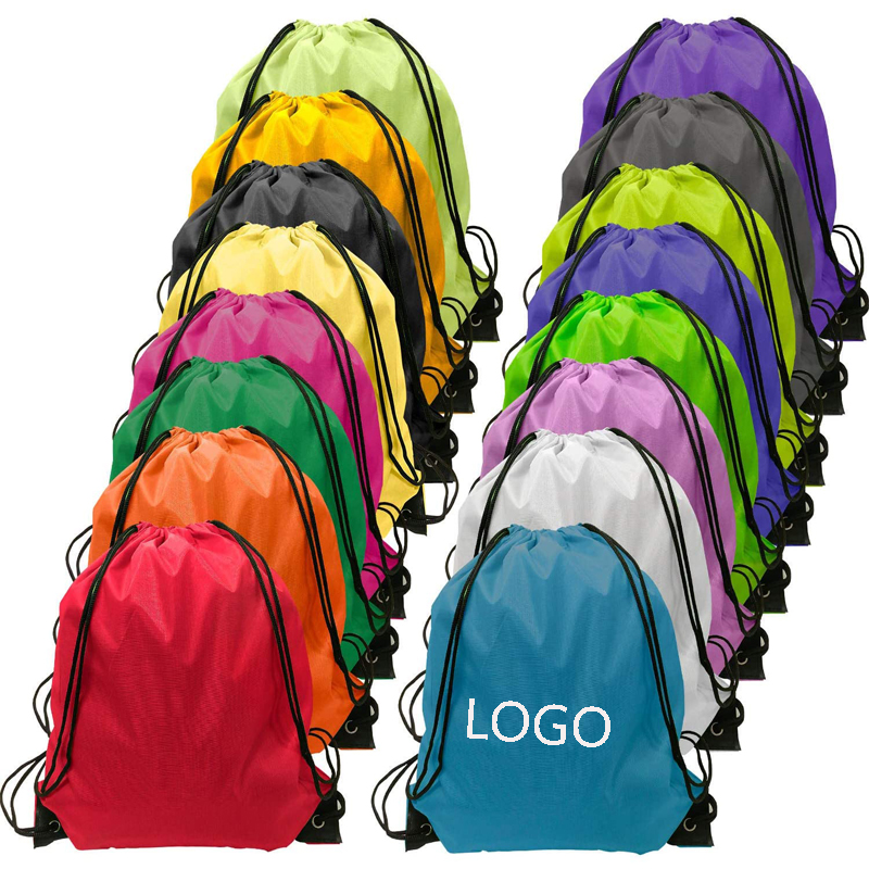 420D Polyester Drawstring Sports Backpack--16.9"x13.4" 2
