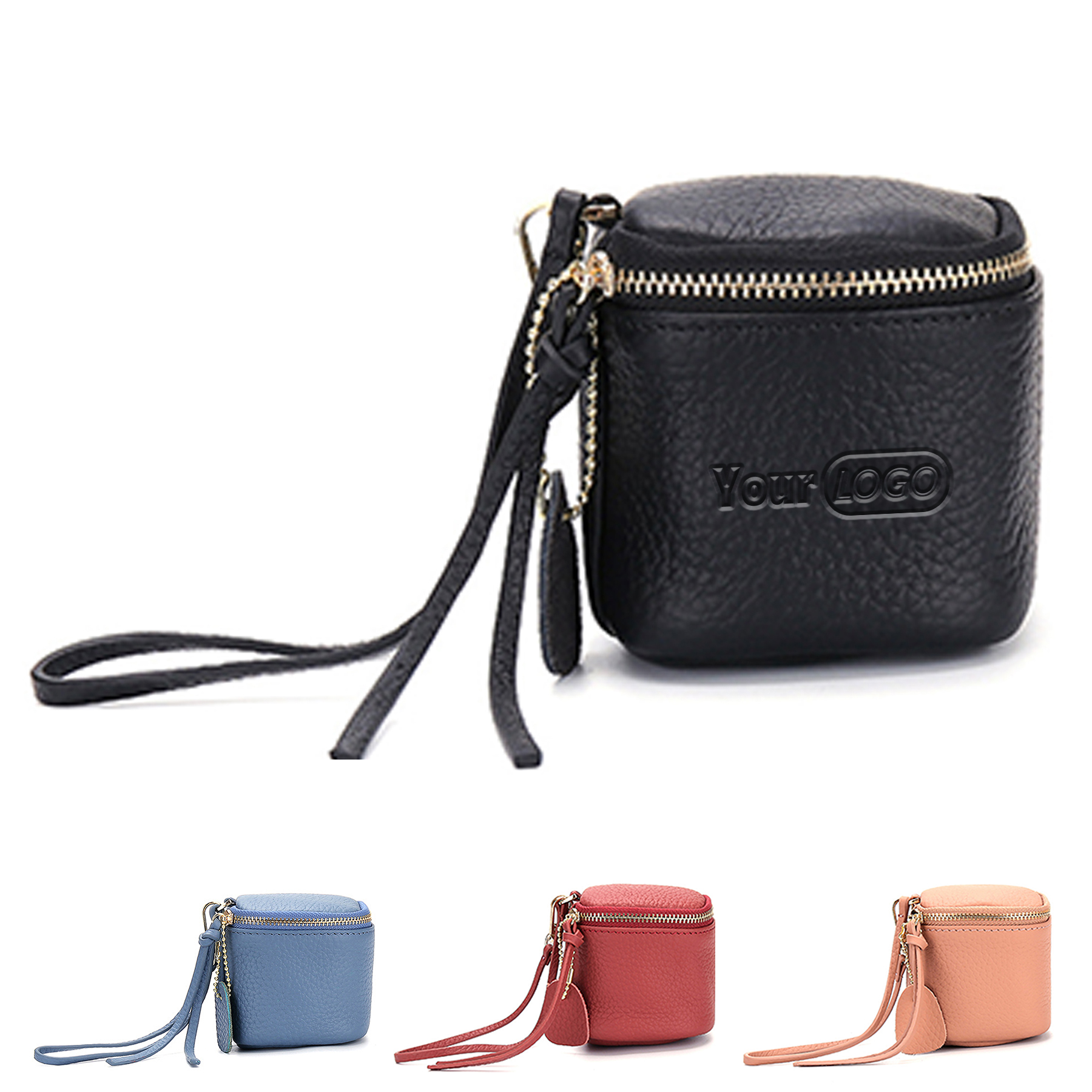 Genuine leather women's mini carrying coin bag 3