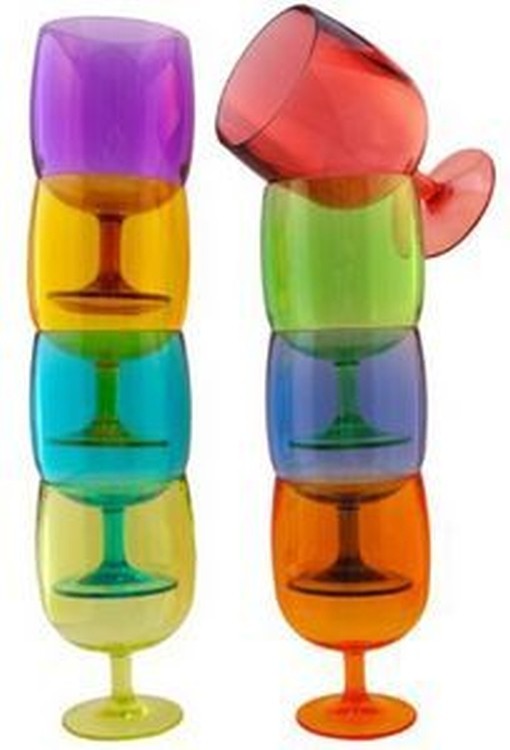Colored Plastic Toasting Glasses 2