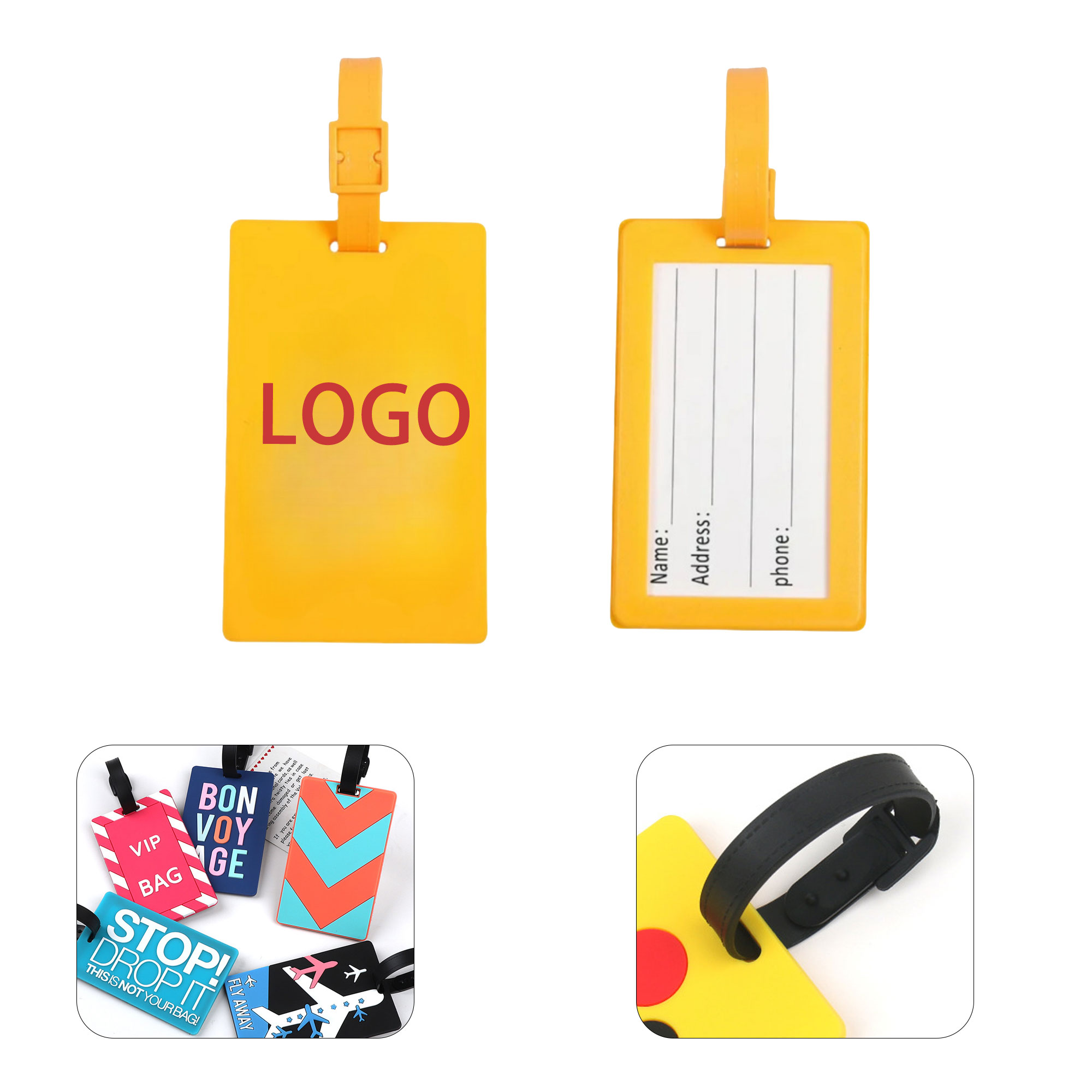 Soft PVC Promotional Luggage Tag 2