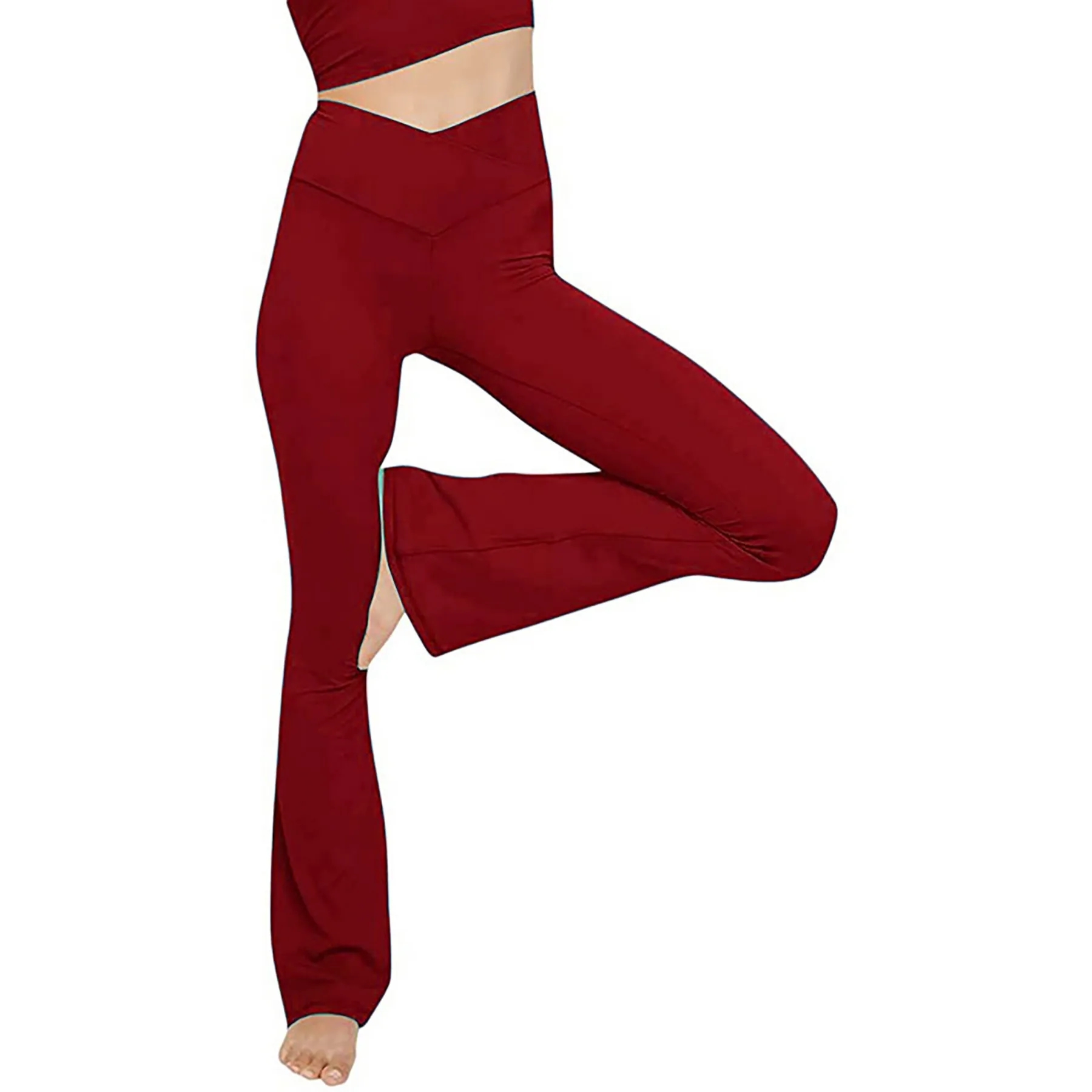 Soft High-waisted Yoga Flare Pants 6