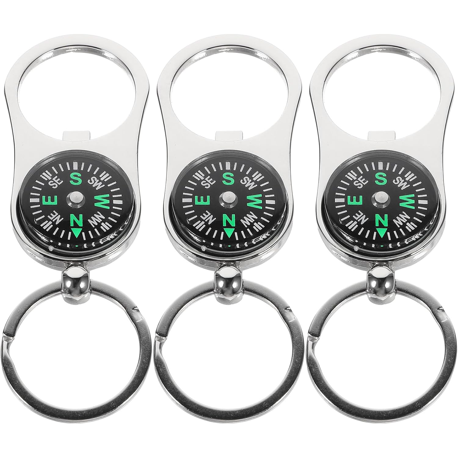 Metal Bottle Opener Compass Key Chain 3