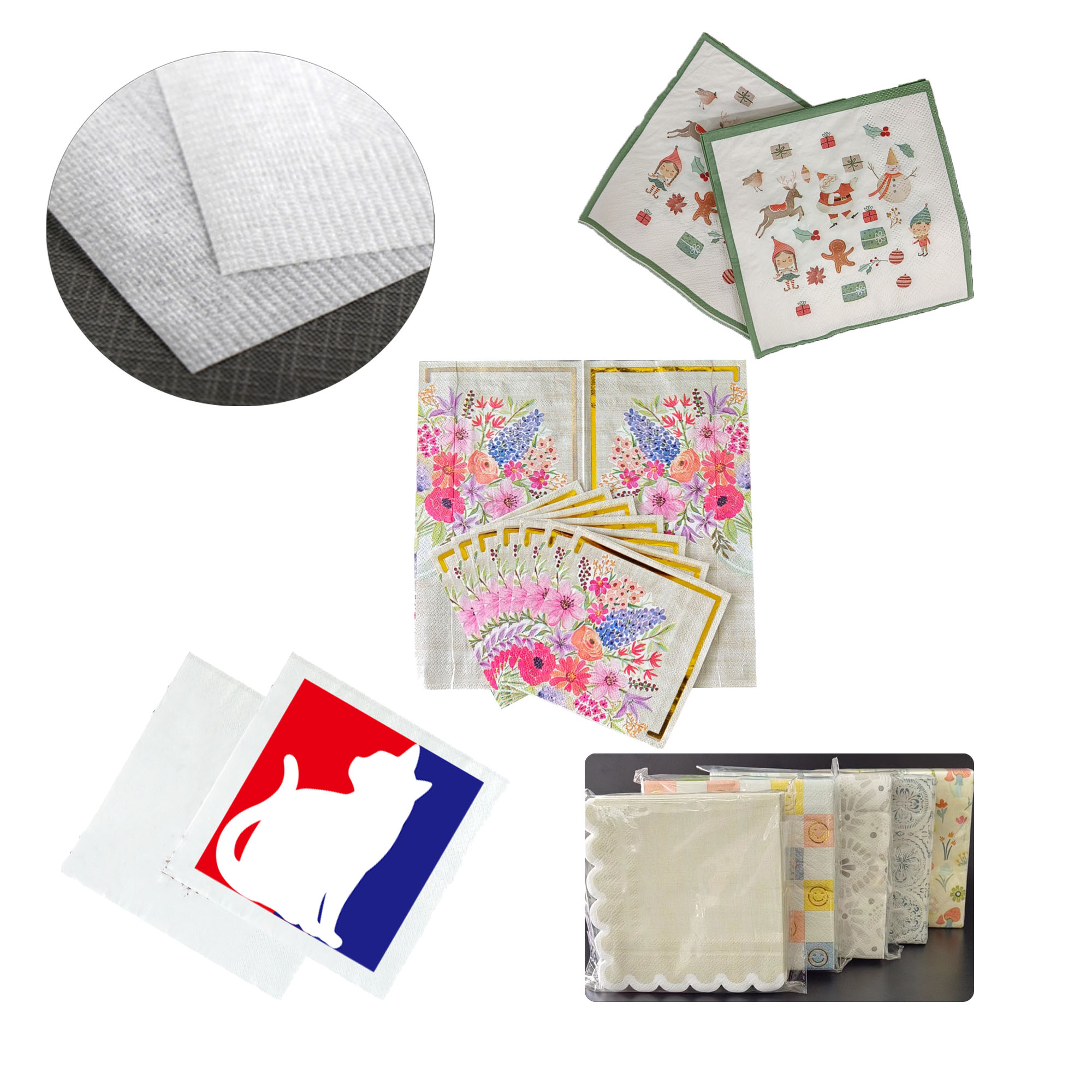 MOQ:50,000 Pieces Customizable Square Napkins 1