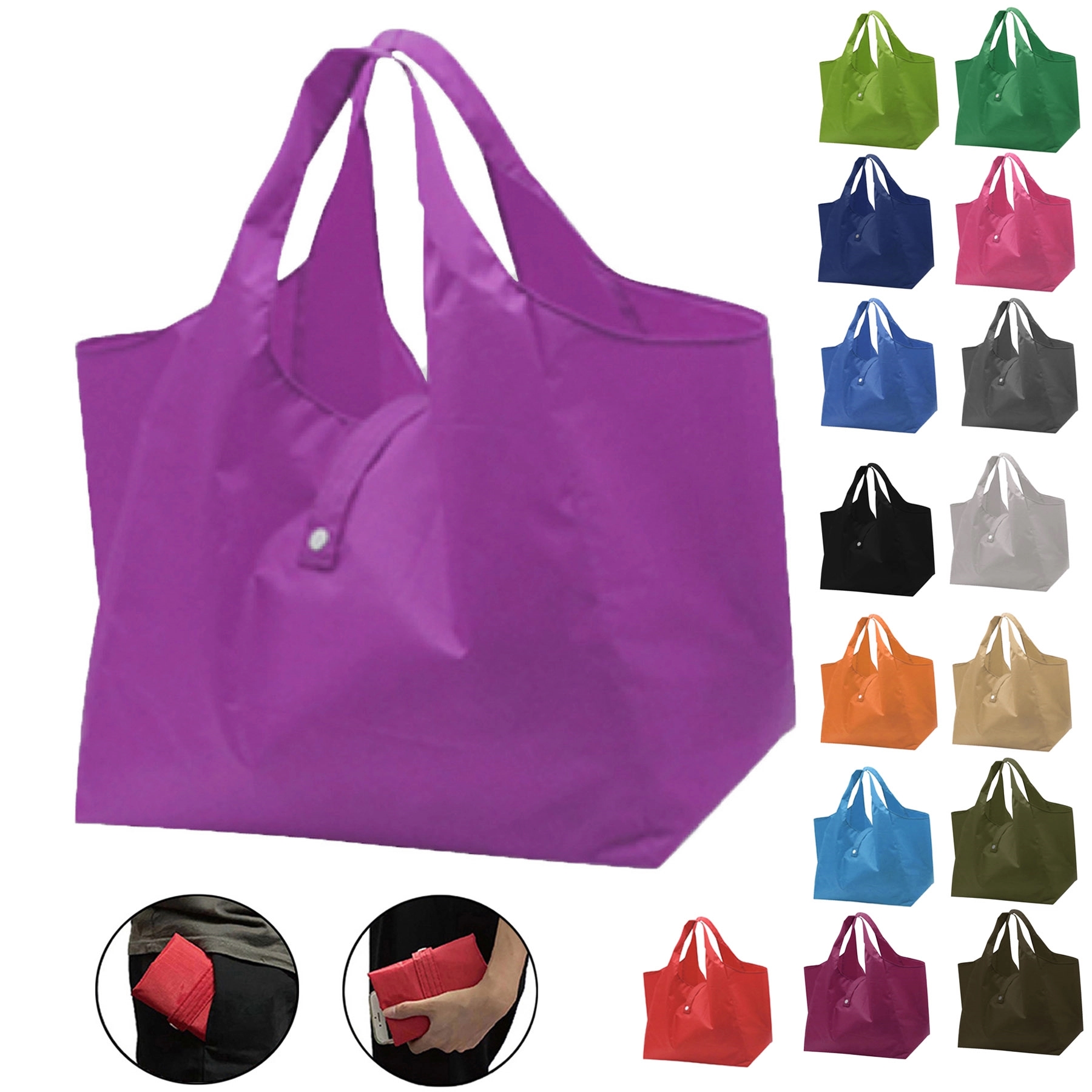 Foldable Lightweight Shopping Bag, custom tote bag with logo imprint 4