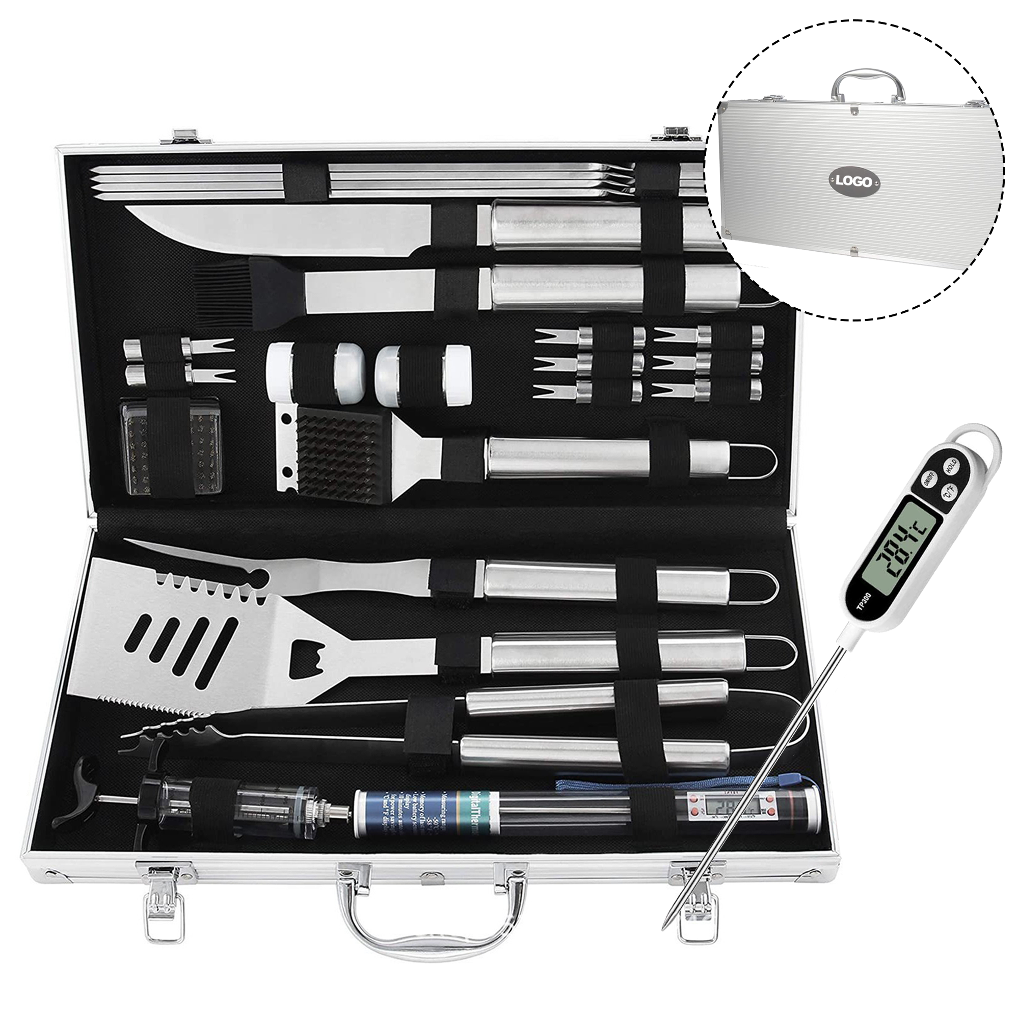 BBQ Accessories Set with Thermometer 5