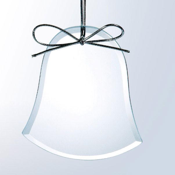 Beveled Clear Glass Ornament - Bell 2