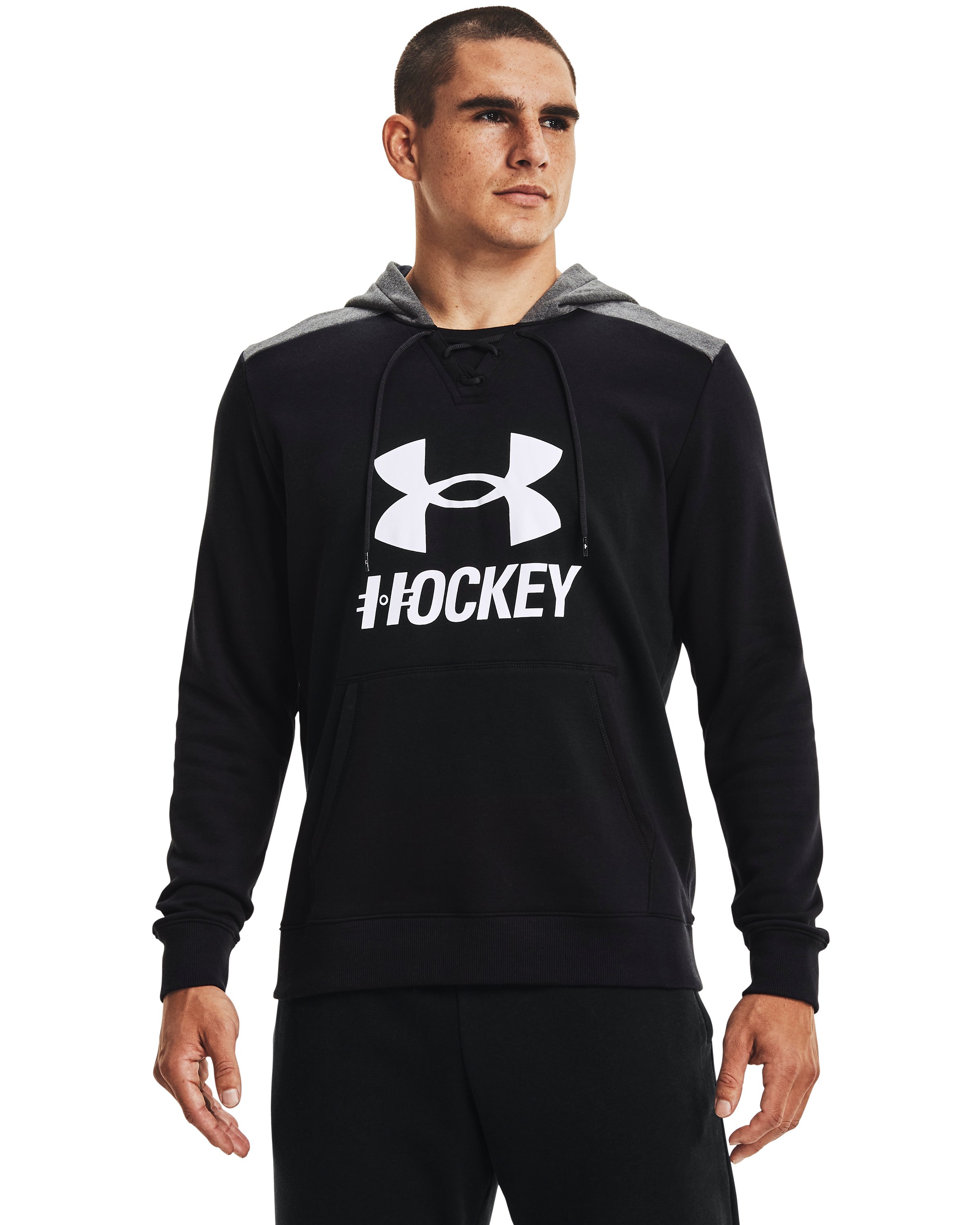 Men's UA Hockey Logo Hoodie, custom hoodie or sweatshirt with logo imprint 2