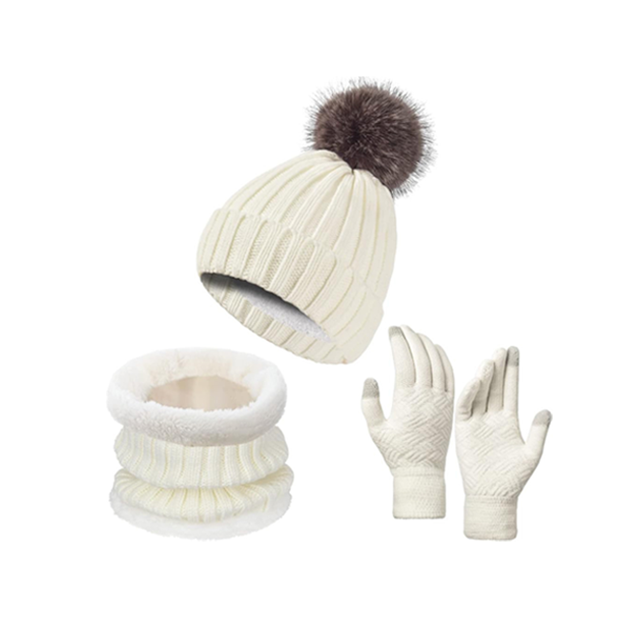 Thermal Three-Piece Acrylic Winter Set 2