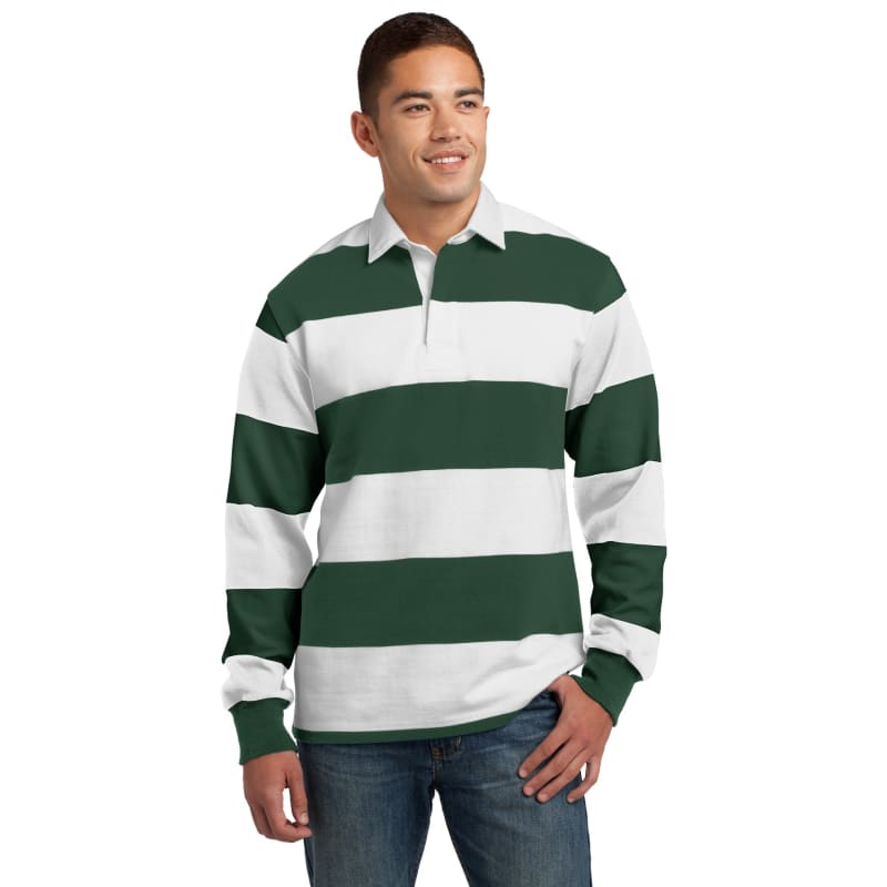 Sport-Tek Classic Long Sleeve Rugby Polo. 13