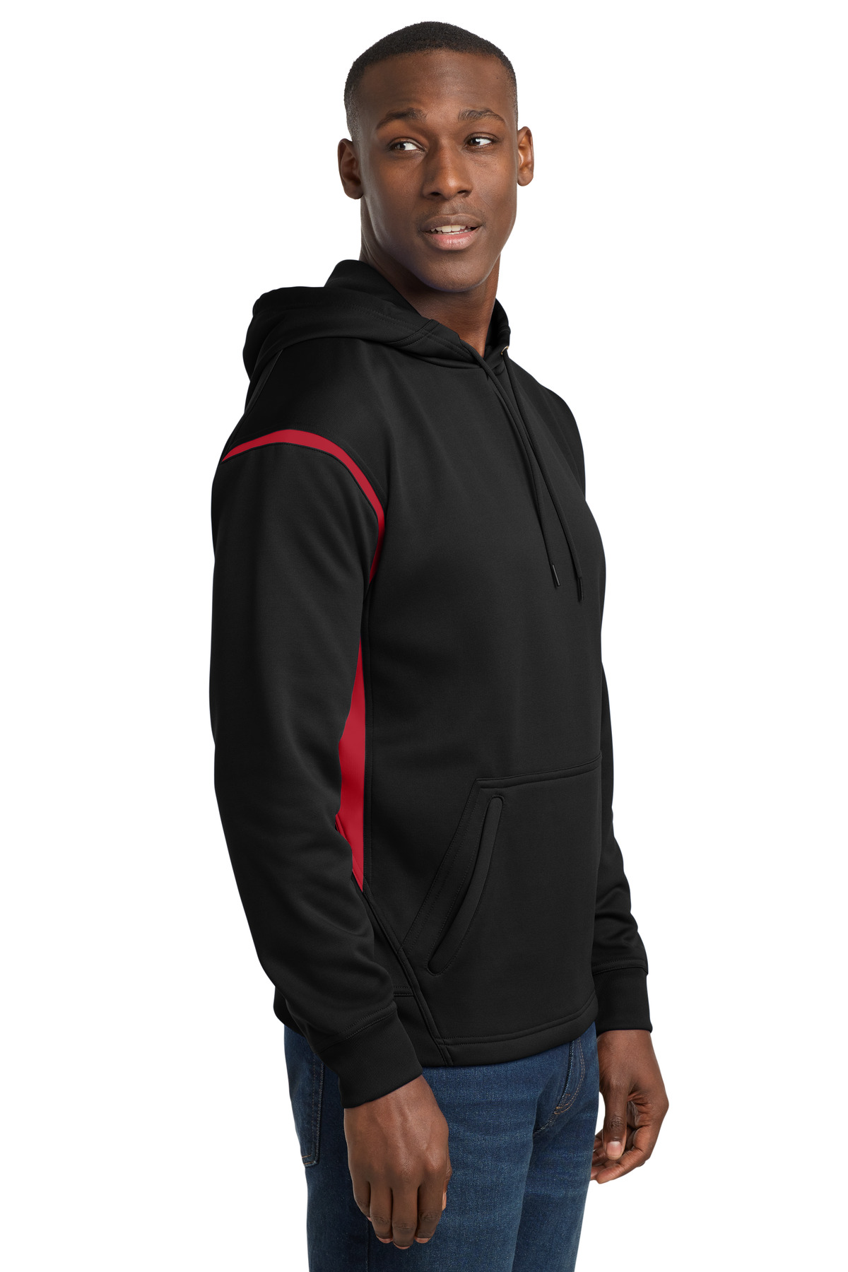 Sport-Tek Tech Fleece Colorblock Hooded Sweatshirt. F246 32