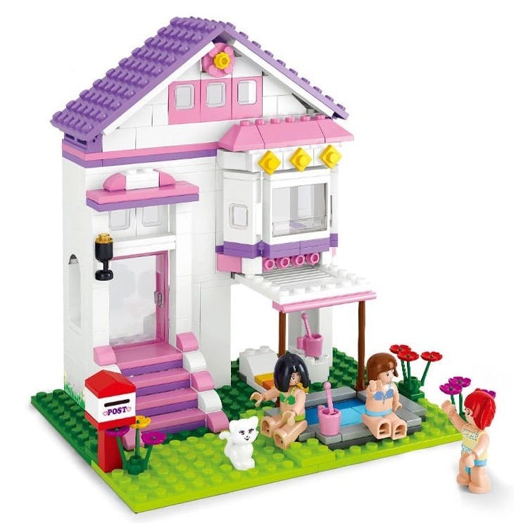 Girls' Dream Villa Building Brick Kits - 291 Pieces Ages 6+