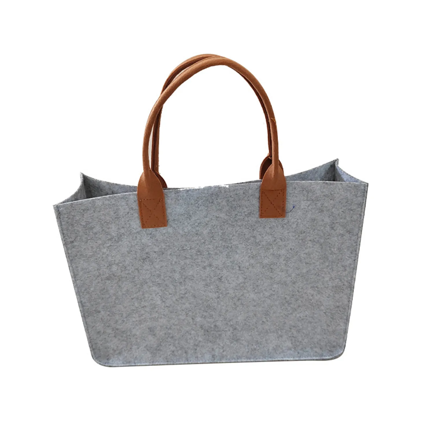 Foldable Felt Tote Bag with Long Handles, custom tote bag with logo imprint 6