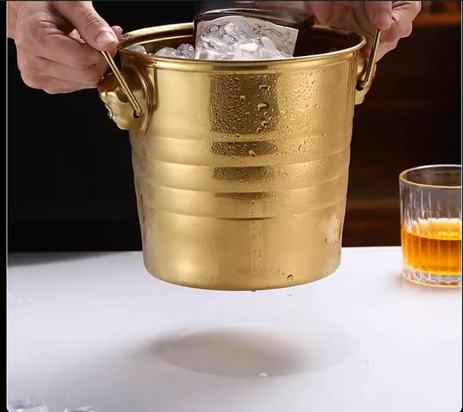 3L Stainless Steel Champagne Beer Ice Bucket 2