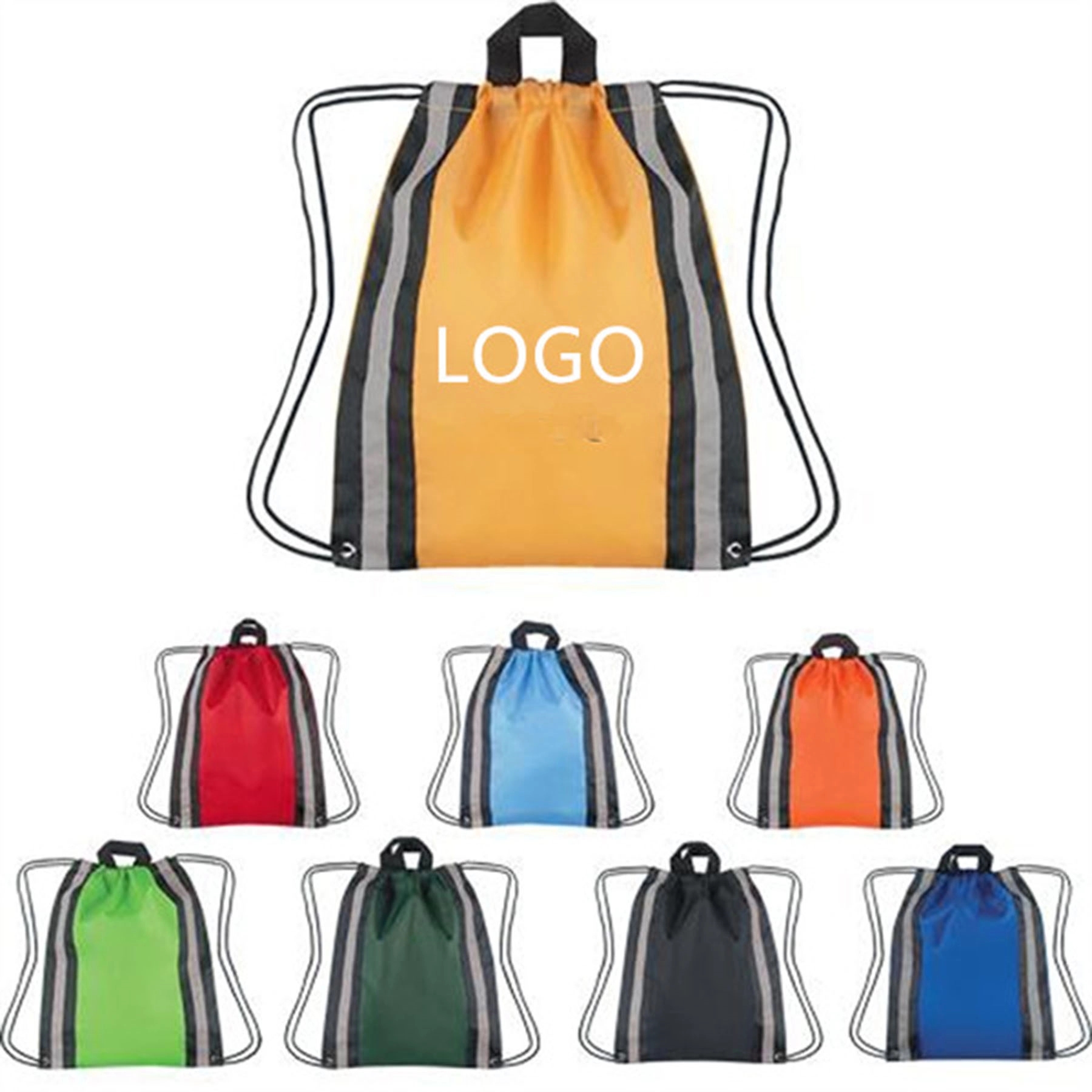 Sport Gym Sack Large Drawstring Reflective Bag 2