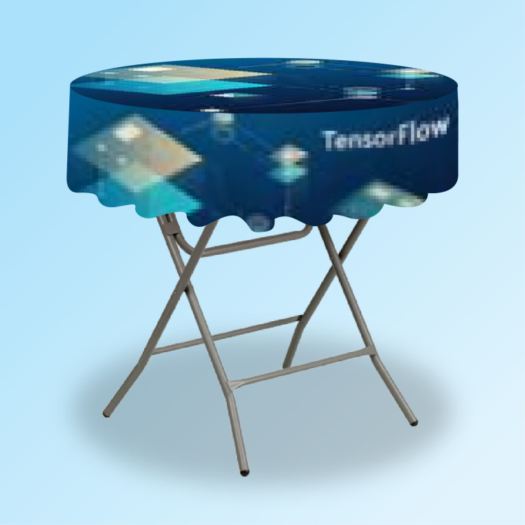 Throw hang over 14", Round Table, 30" Diameter, 42.5" tall