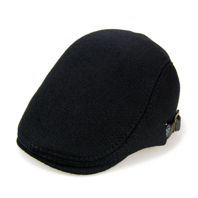Men Woolen Beret Flat Ivy Cap Painter Newsboy Hat 12
