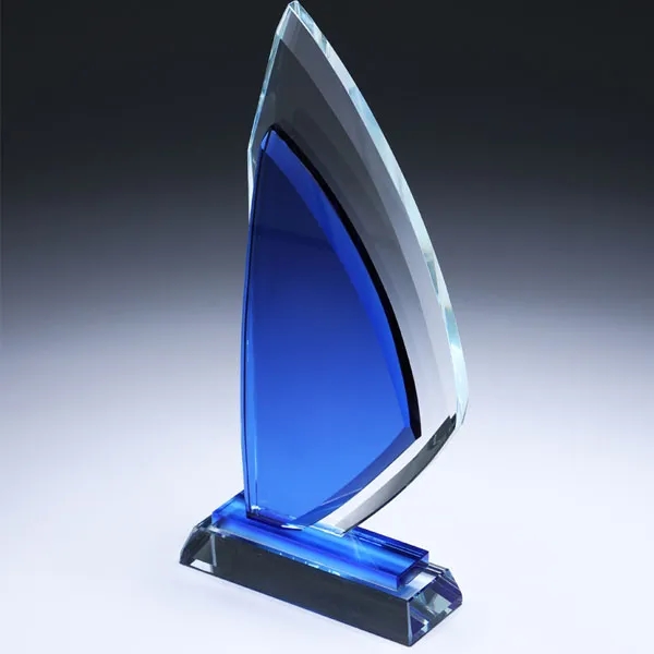 Blue Crystal Sailboat Award 3