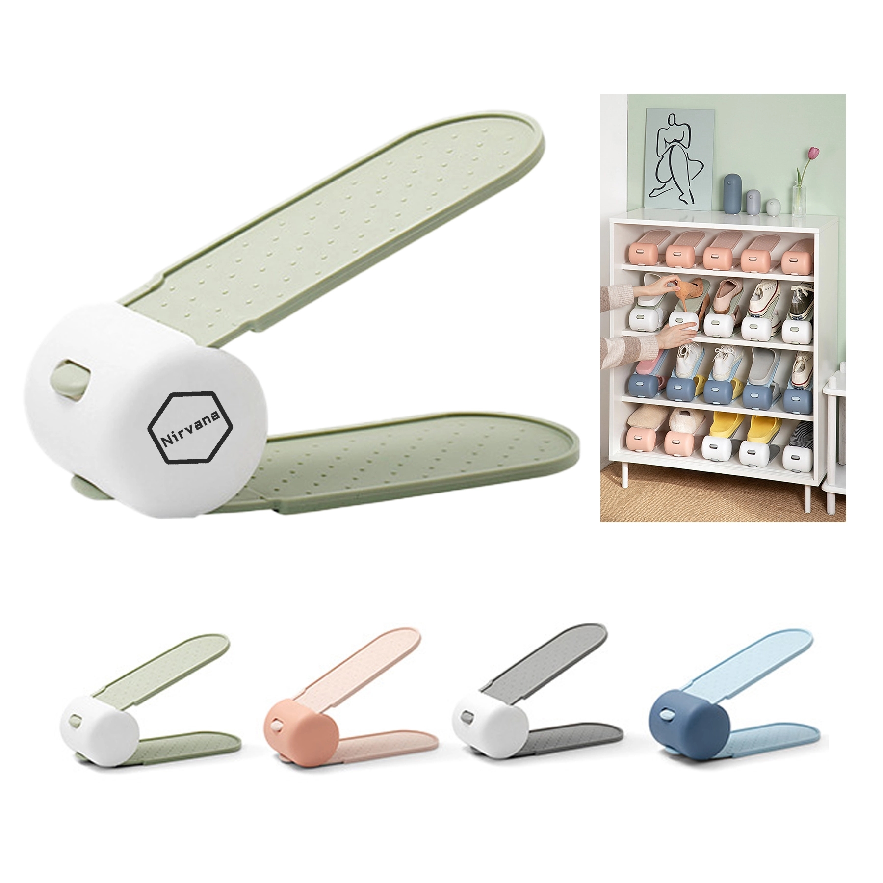 Adjustable Double-Layer Shoe Bracket 1