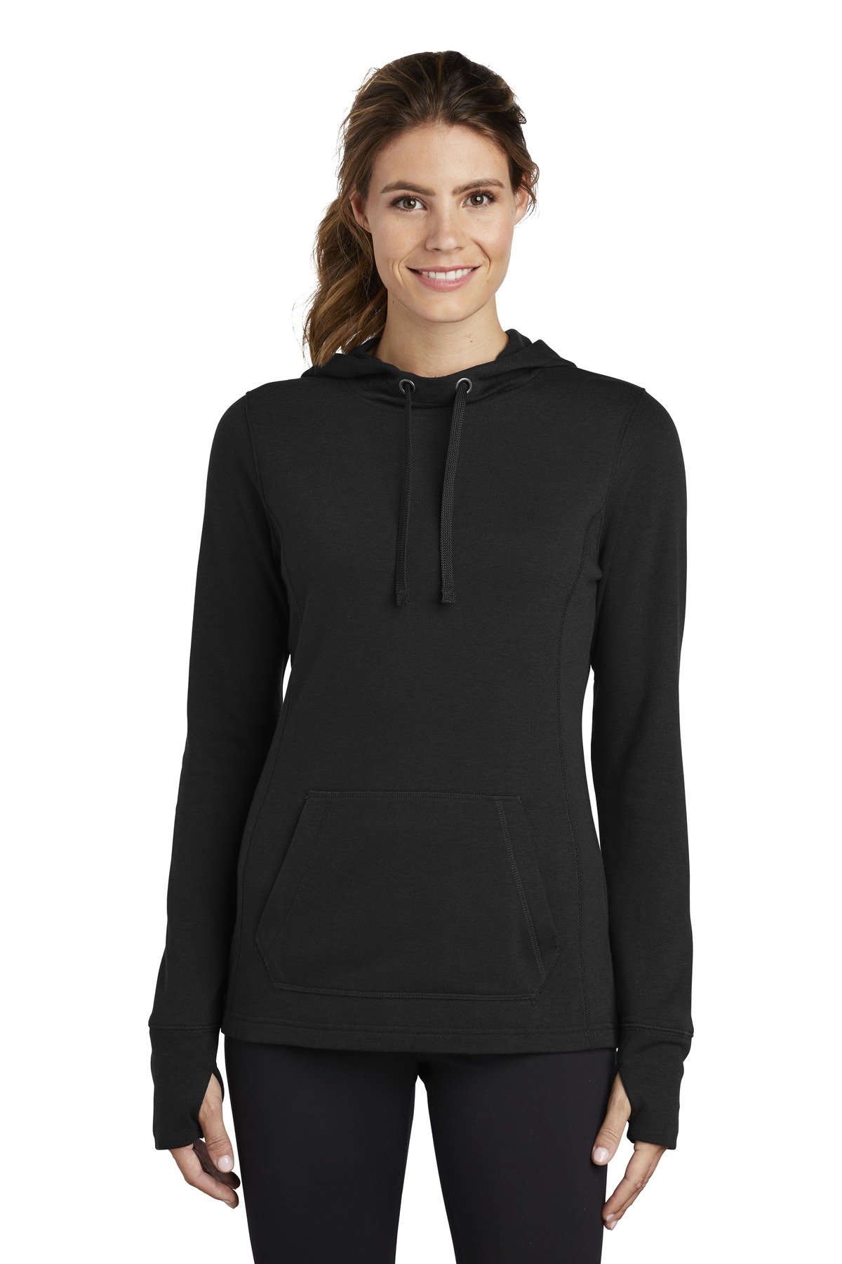 Women's PosiCharge Tri-Blend Wicking Fleece Hooded Pullover