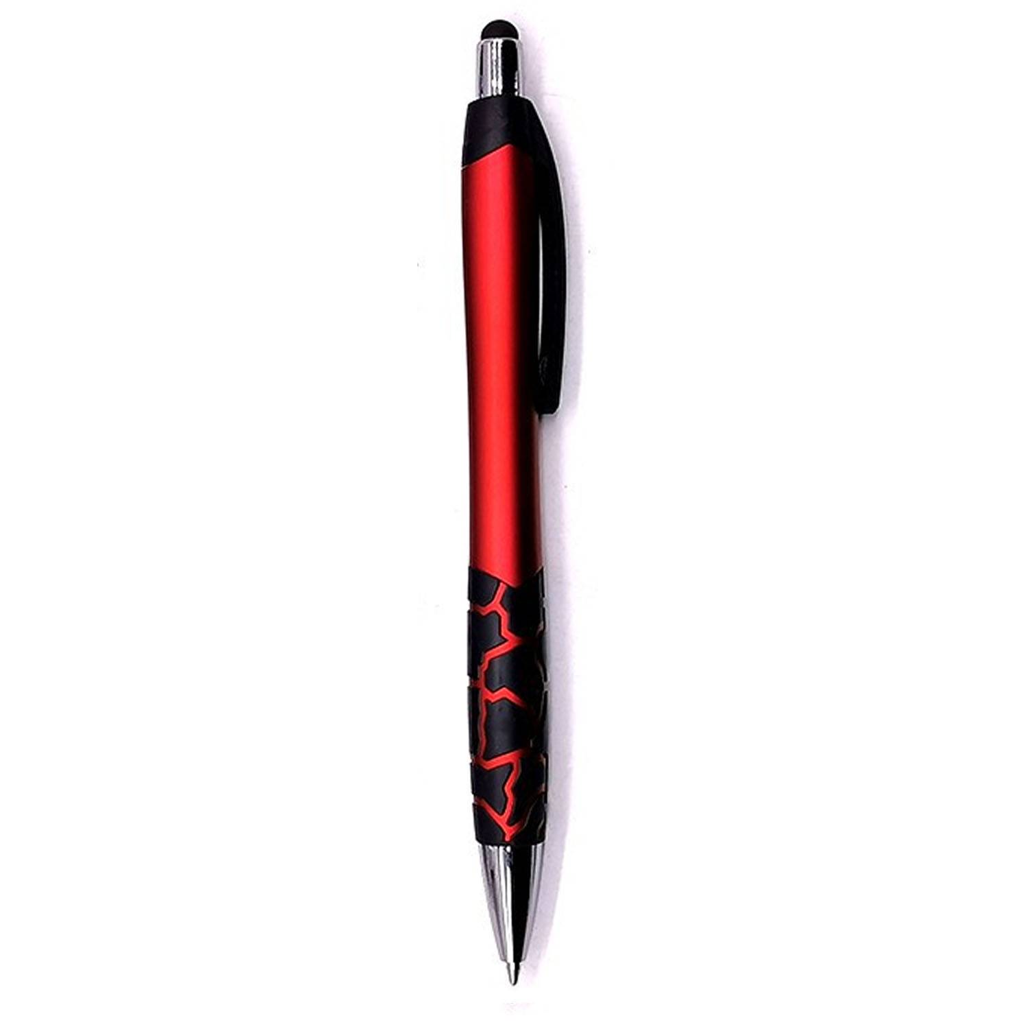 Plastic Retractable Ballpoint Pen w/ Stylus 8