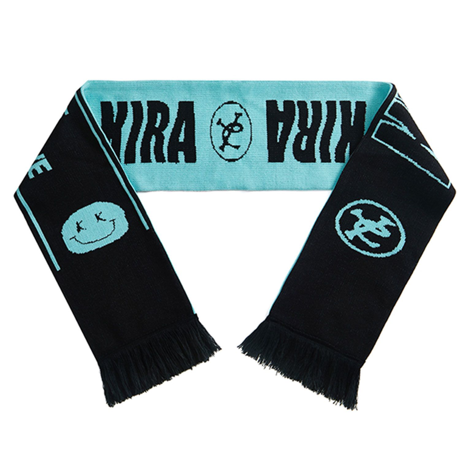 Custom Flat Knit Acrylic Scarf with Tassel - Multiple Sizes