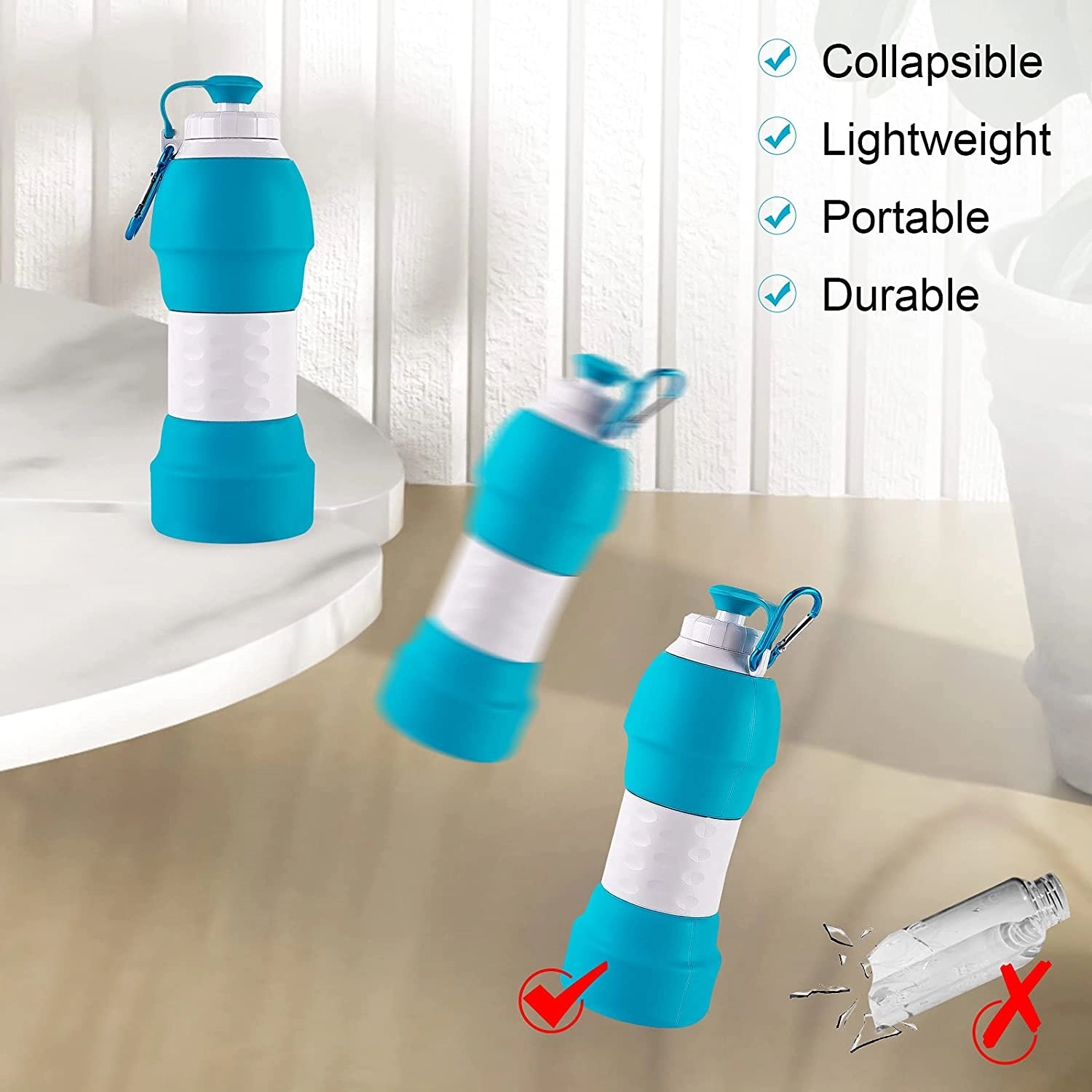 19 oz Collapsible Portable Water Bottle 4
