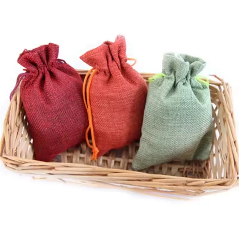 Medium Natural Burlap Pouches 5