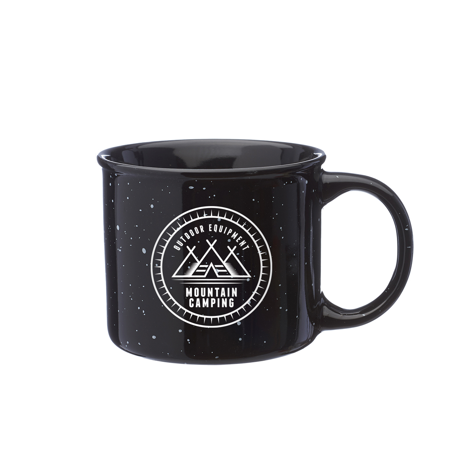 13 oz. Ceramic Campfire Custom Coffee Mug (1 Color Imprint) 3