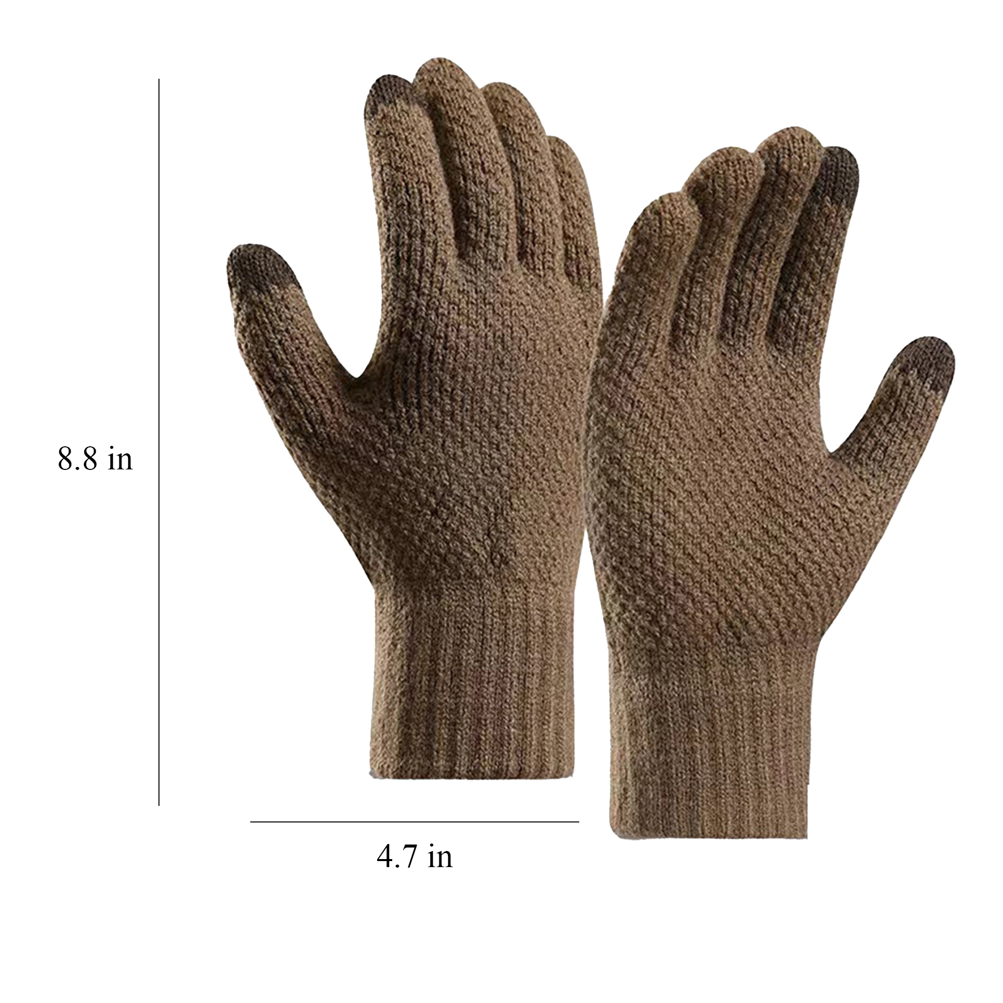 Fleece-Lined Touchscreen Knit Gloves 5