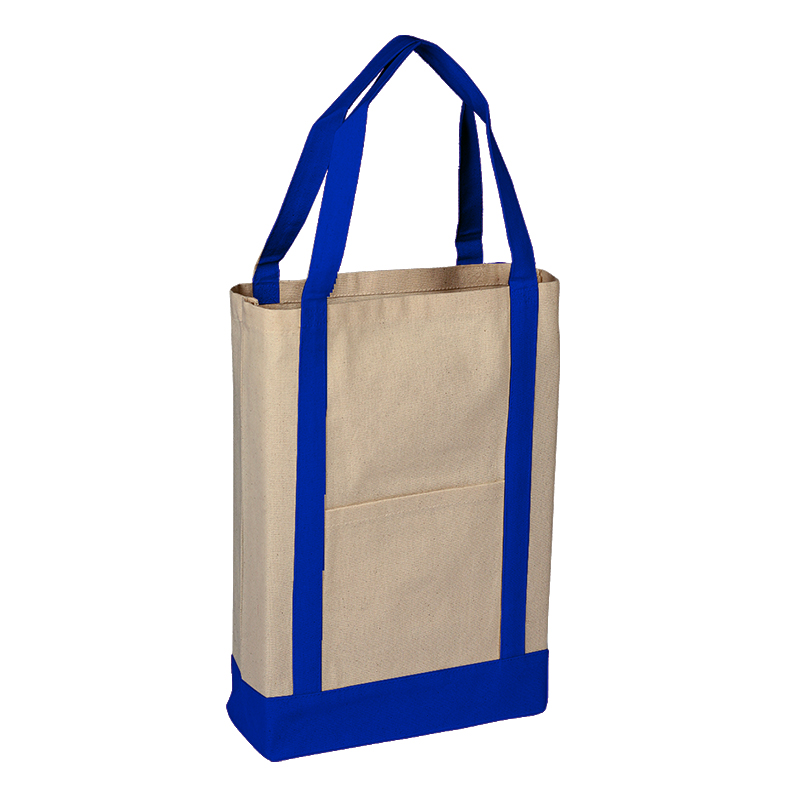 Two Toned Heavy Canvas Deluxe Tote Bag 2