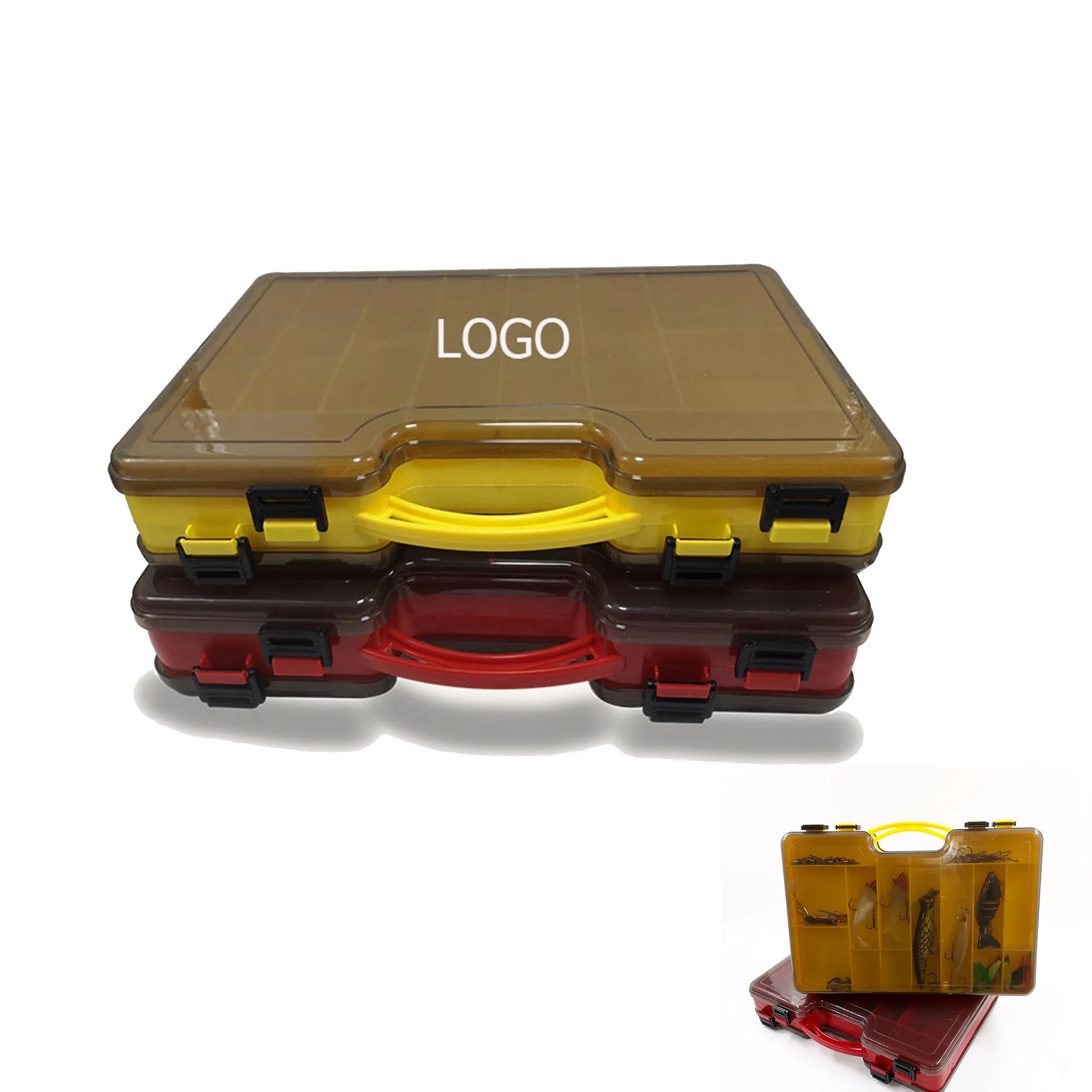 MOQ10 Double-layer Plastic Fishing Bait Box 4