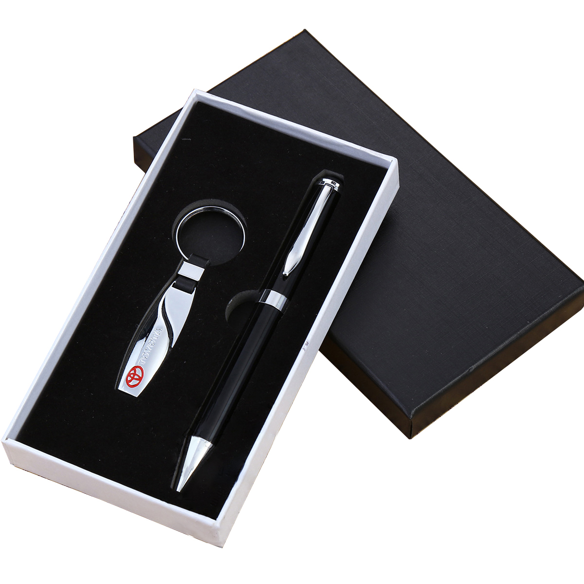 2-Piece Gift Set Metal Ball Pen and Key Chain 4
