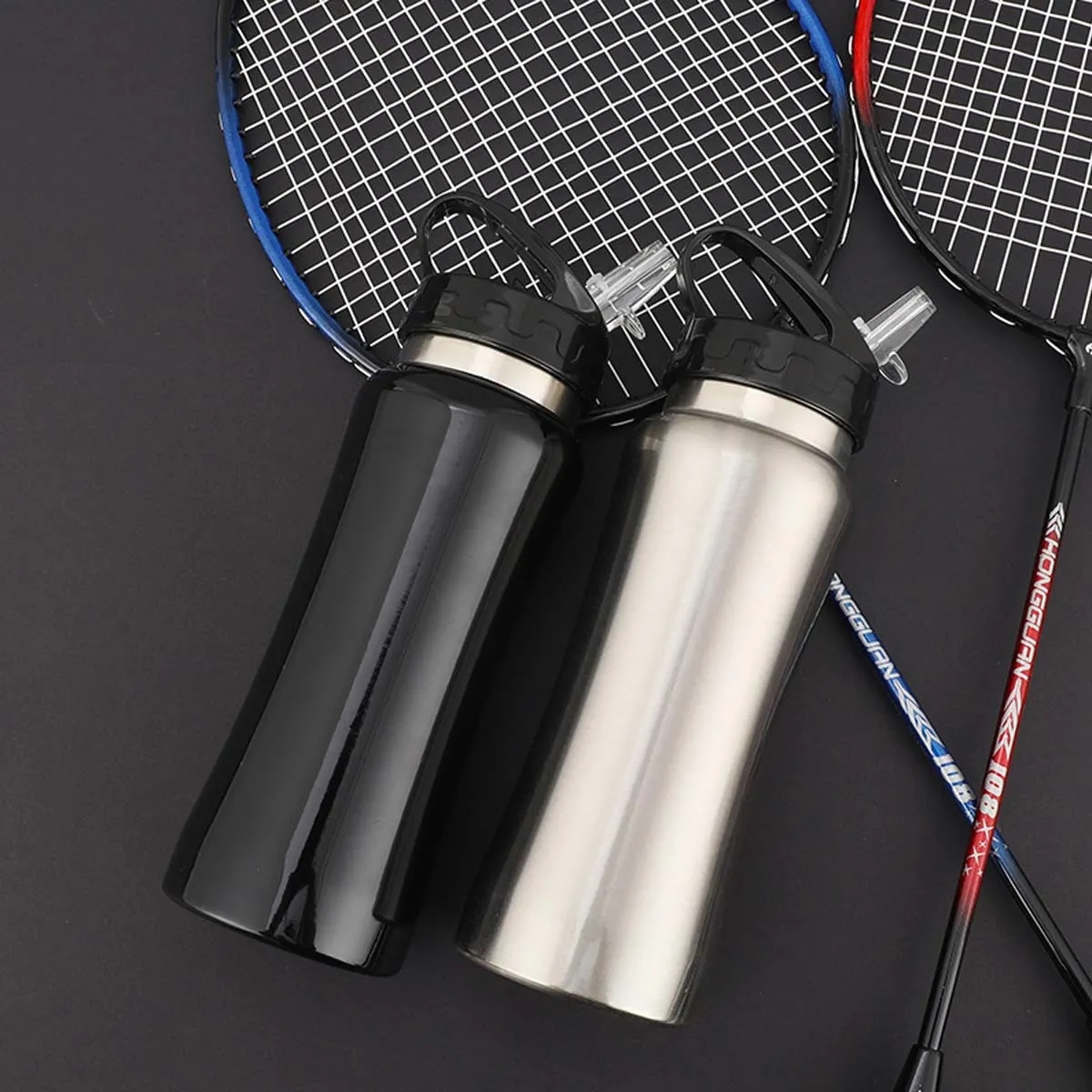 17 oz. Protable Sports Water Bottles With Straw Lid 3