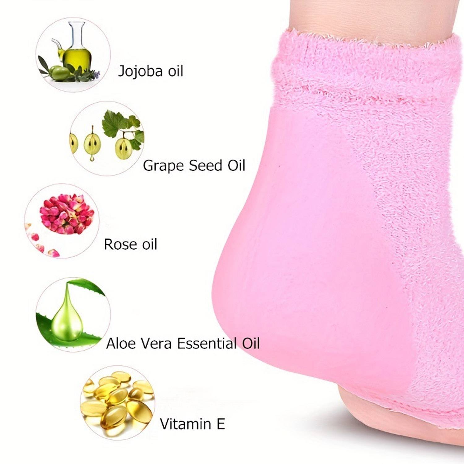 Comfortable Soft Moisturizing Fuzzy Sleep Gel Heel Sock 2
