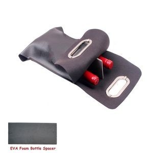 Premium PU Leather Wine Bag With Window And Elegant Metal Handles 12