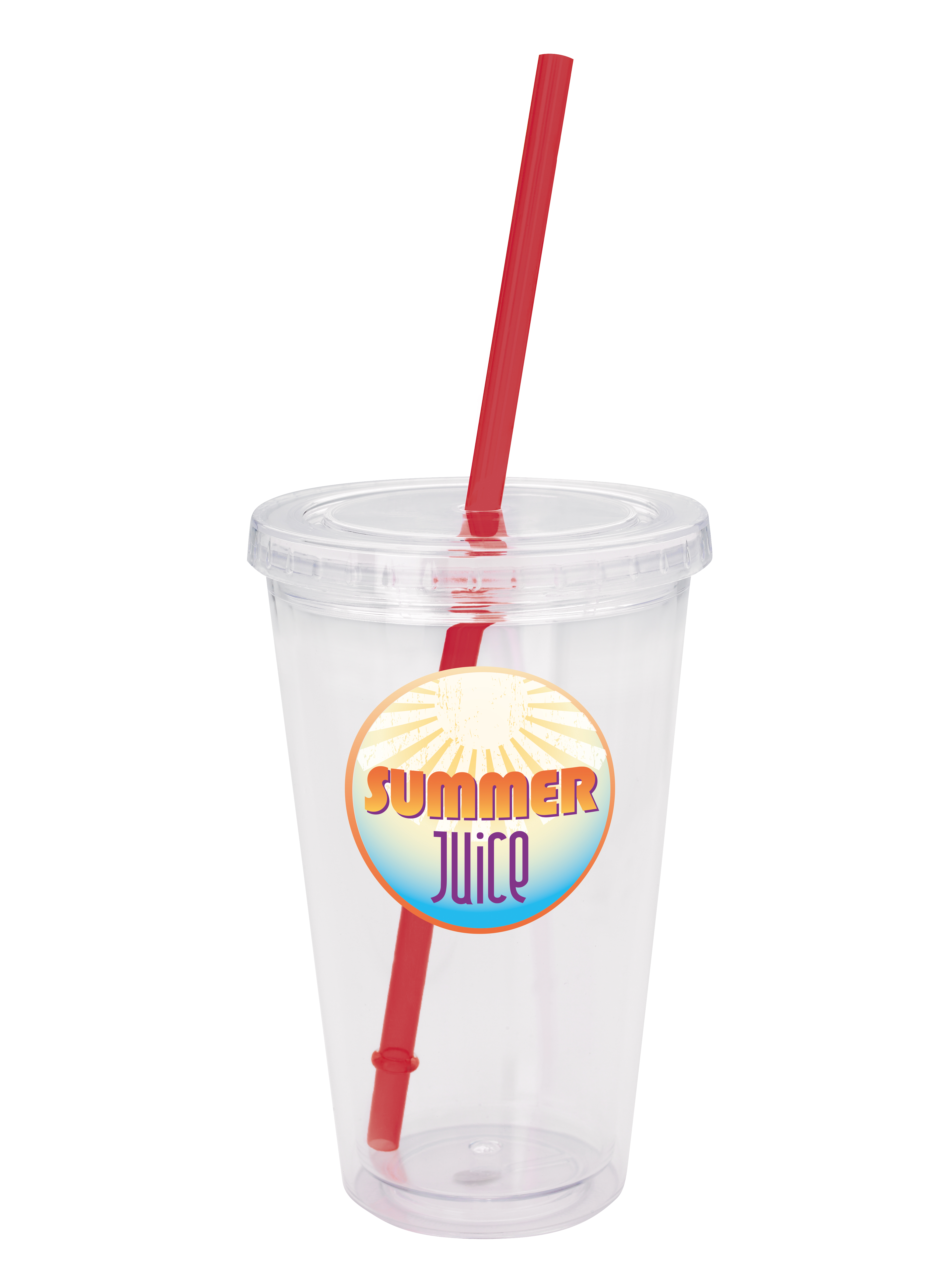 Good Value™ Clear Tumbler with Colored Lid - 18 oz. 71
