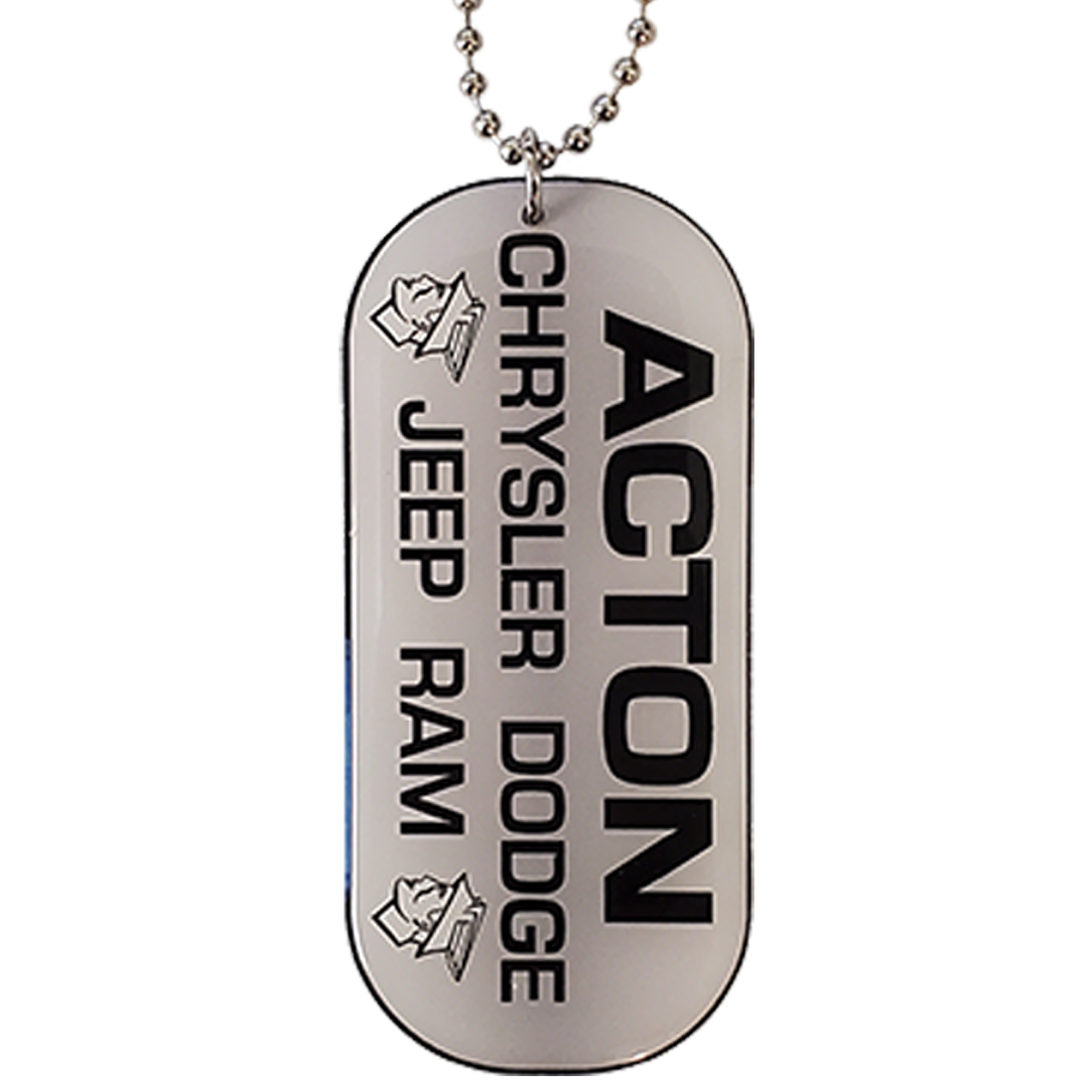 Ball Chain Necklace with Custom Pendant / Charm from 4.1 - 5 Sq. In. 2