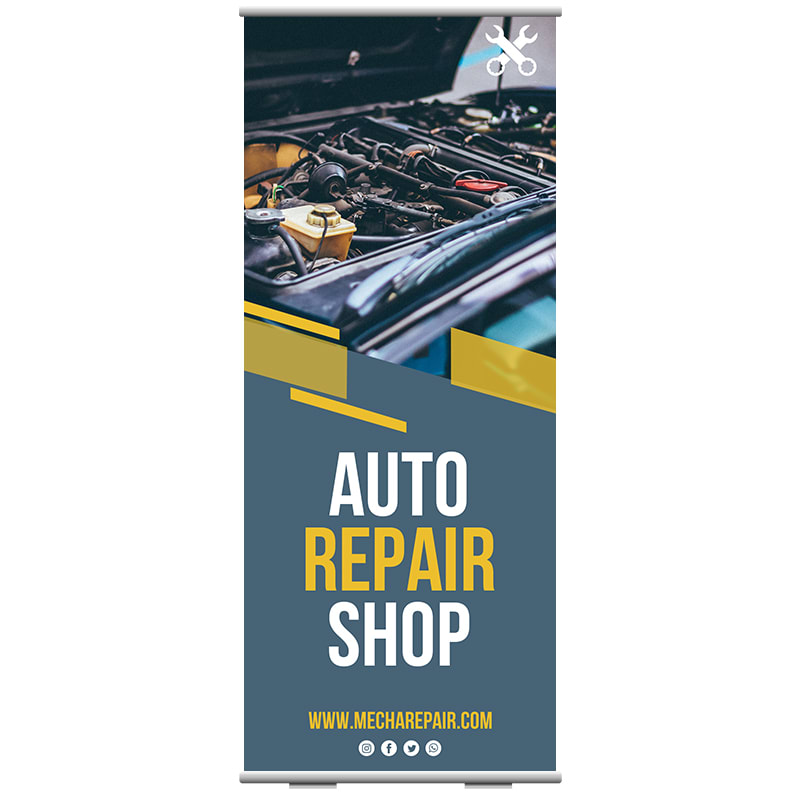 33 X 80 Inch Full Color Roll Up Retractable Banner Stands 4