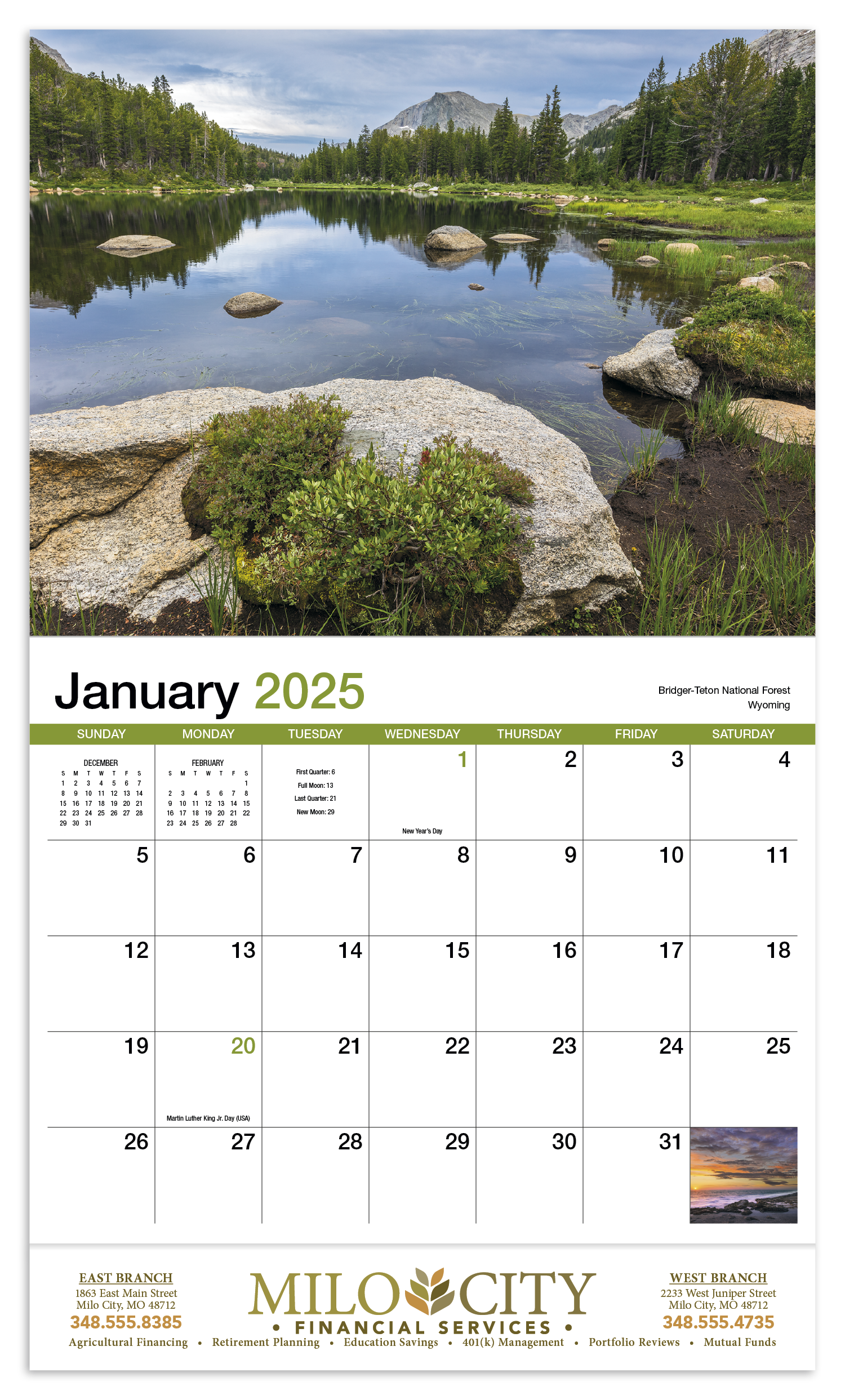 HotLine® Products Scenic America® Appointment Calendar - Stapled 13