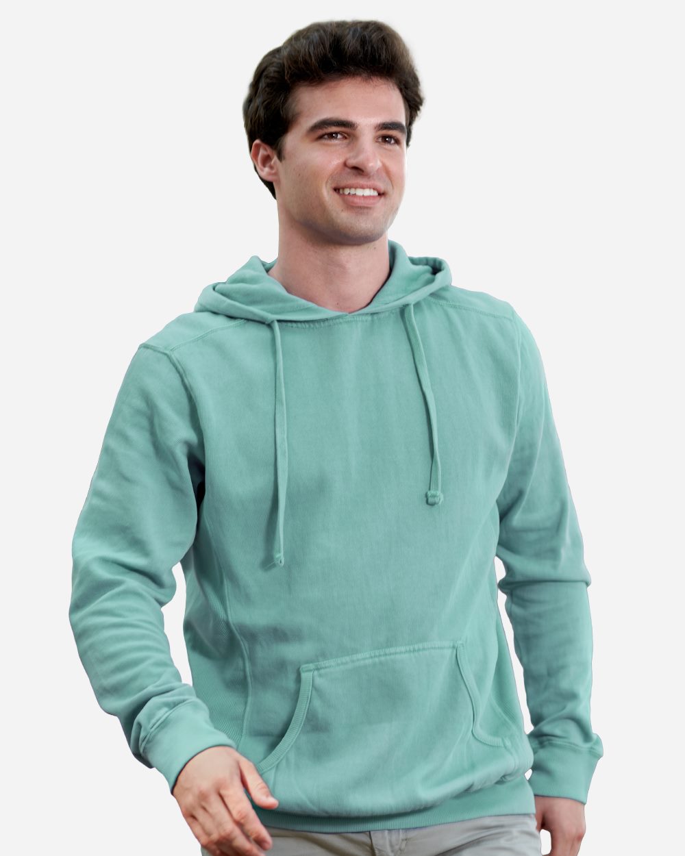 Unisex Pigment-Dyed Fleece Hooded Sweatshirt - 8730 18