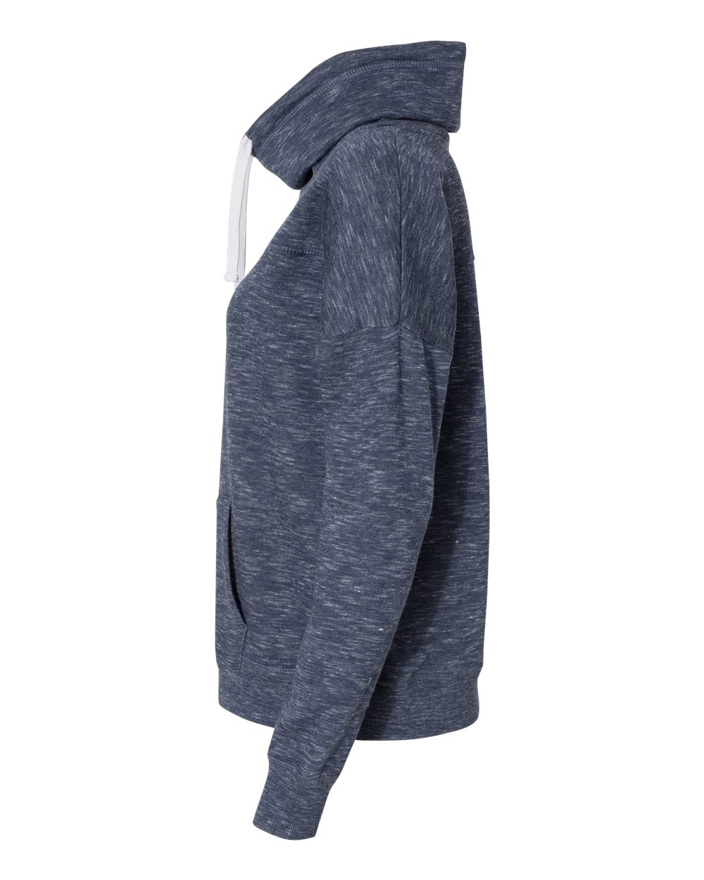 Women's Mélange Fleece Cowl Neck Sweatshirt - 8673 46