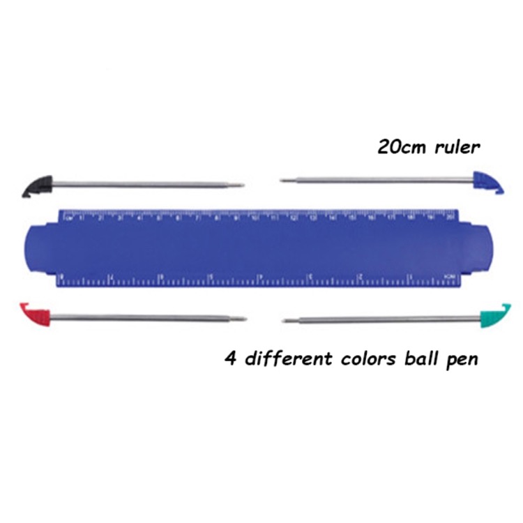 Ruler With 4pcs Ball Pen 2
