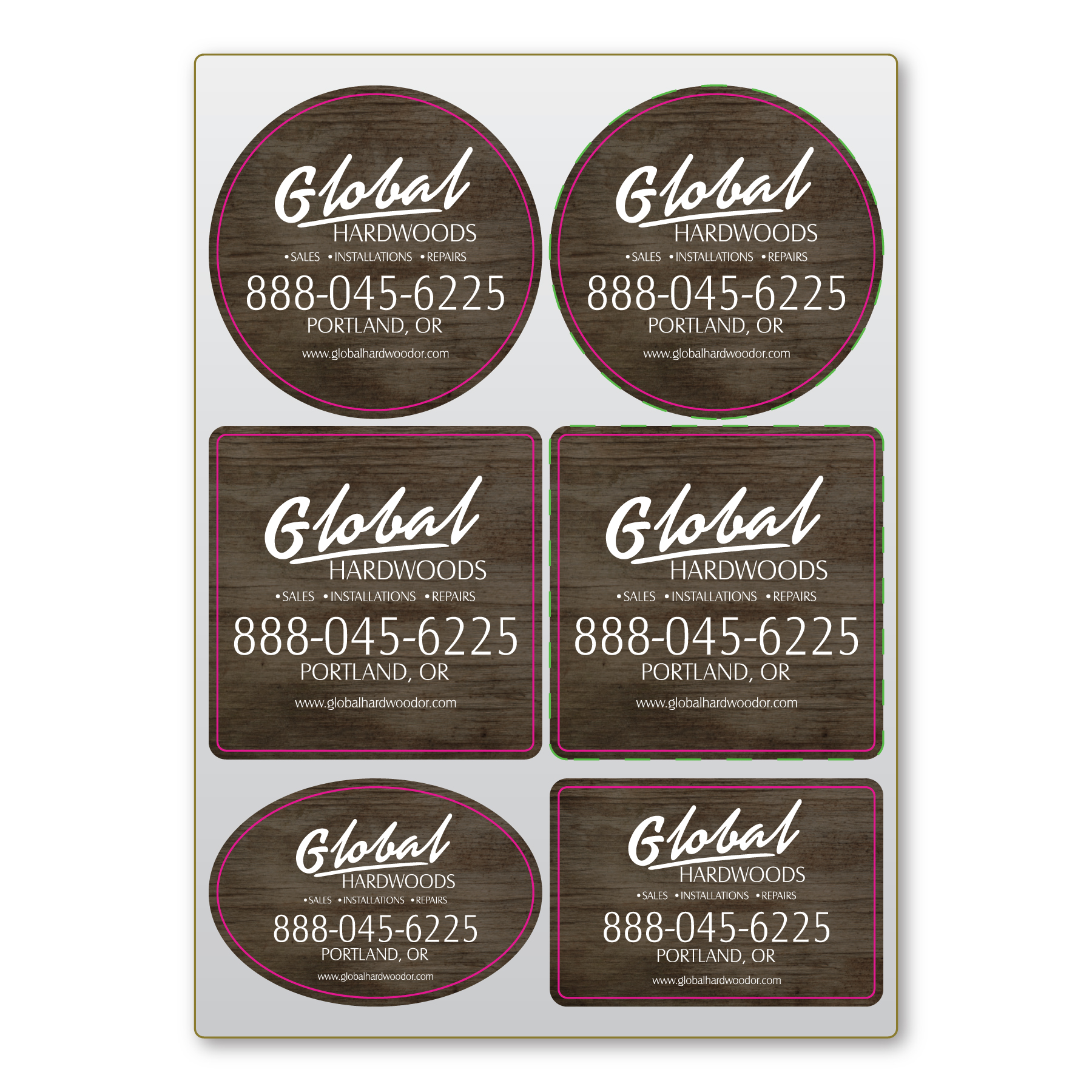 Repositionable Decal Sticker Sheet 5" x 7" - 4 Mil 2