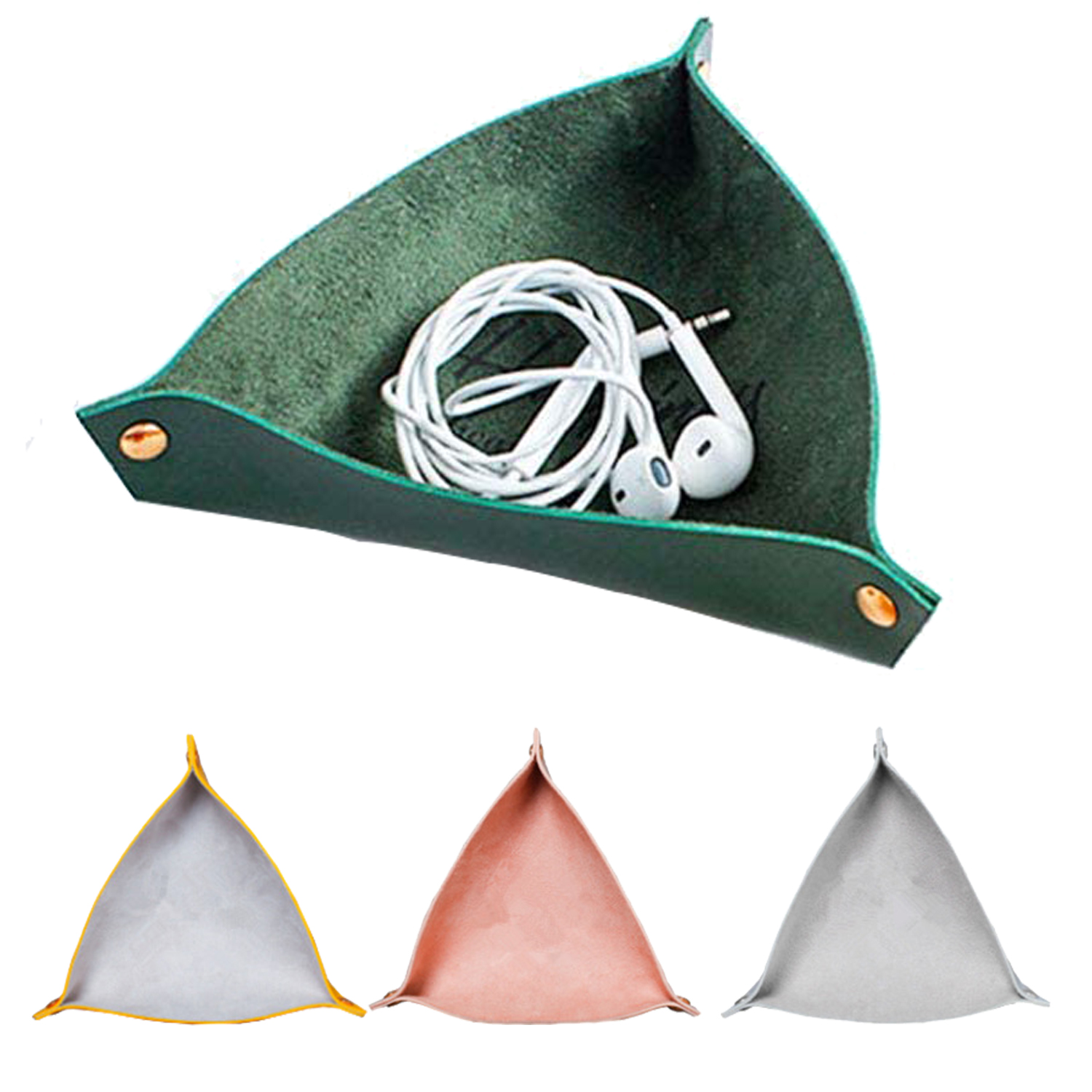 Leather Triangle Decorative Box 3