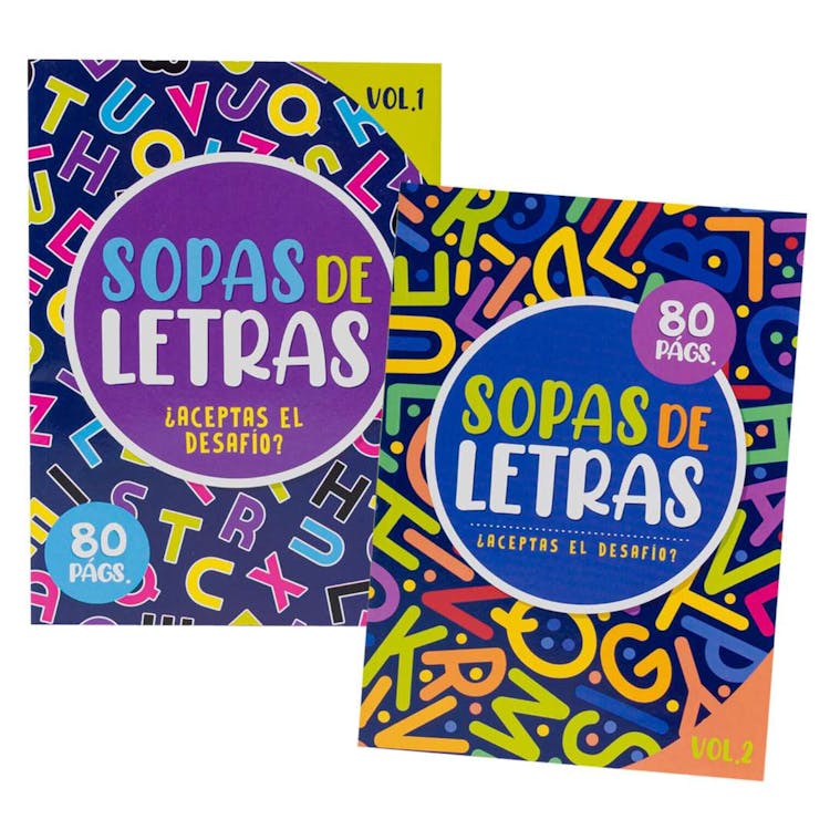 Spanish Word Search Puzzle Books - 80 Pages Two Titles 1