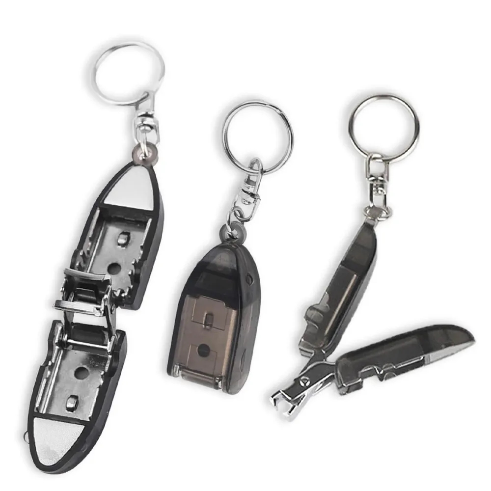 Folding Stainless Steel Nail Clippers With Key Ring 5