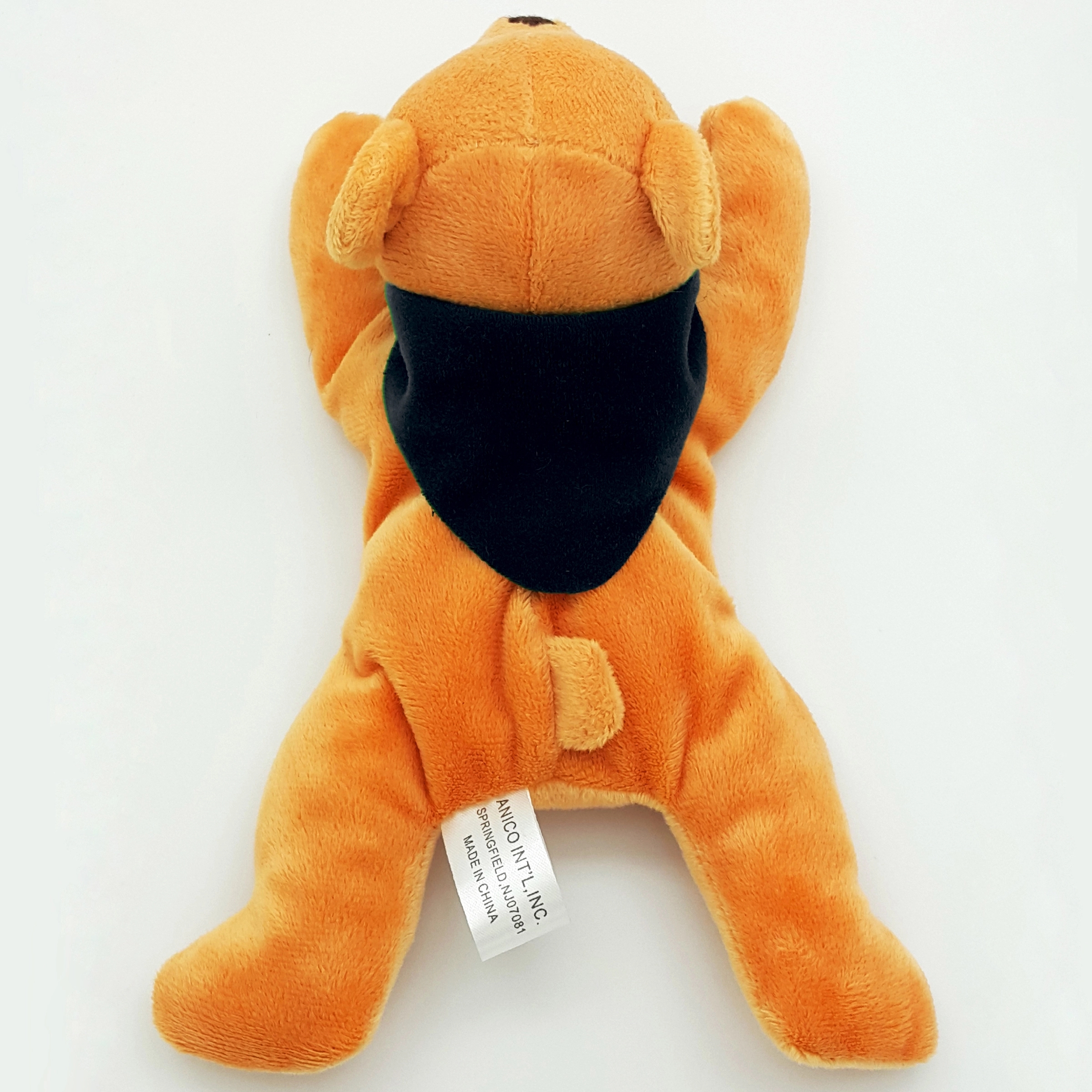8" Laying Down Beanie Light Brown Bear 9