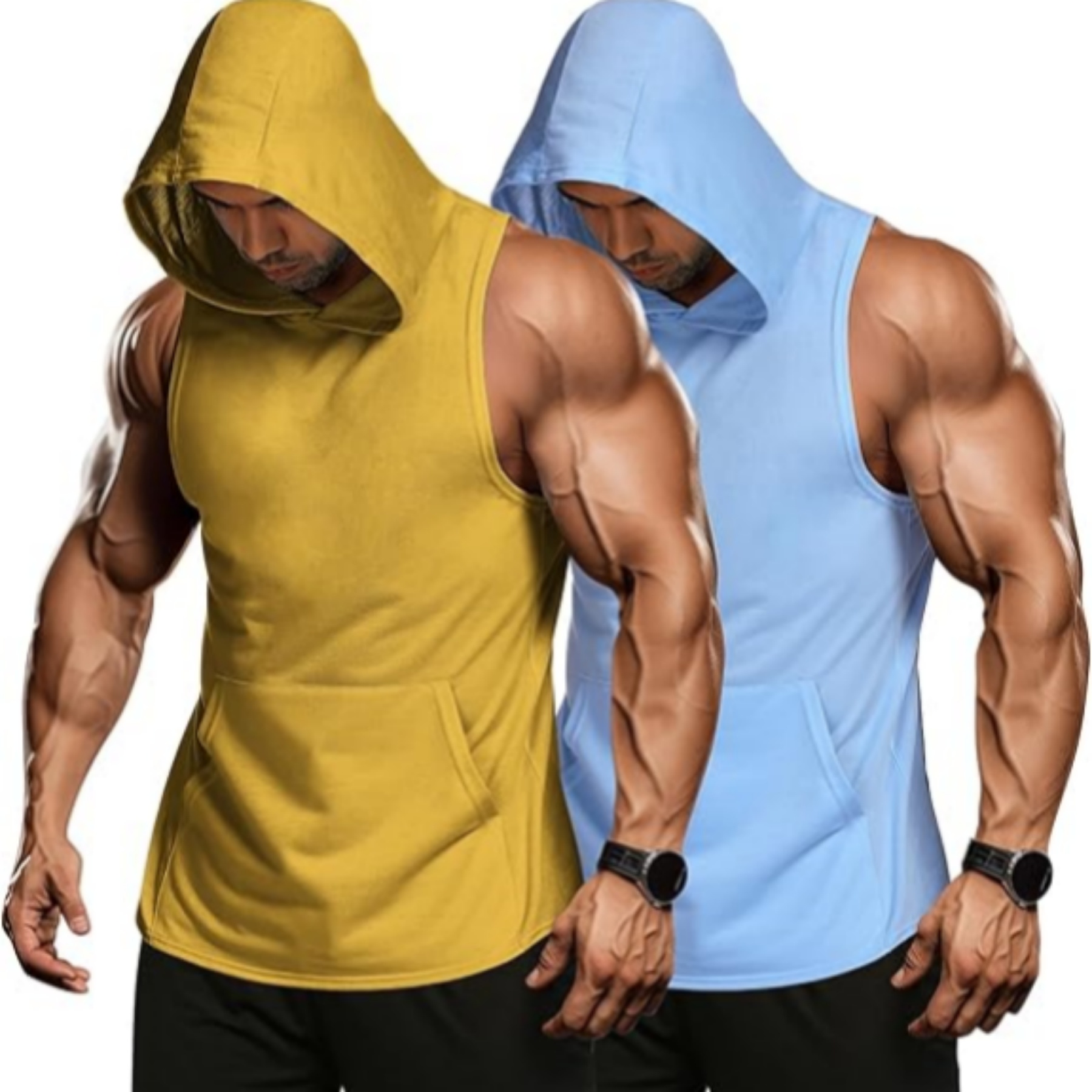 Workout Hoodie Muscle Fitting Sleeveless Shirt 13